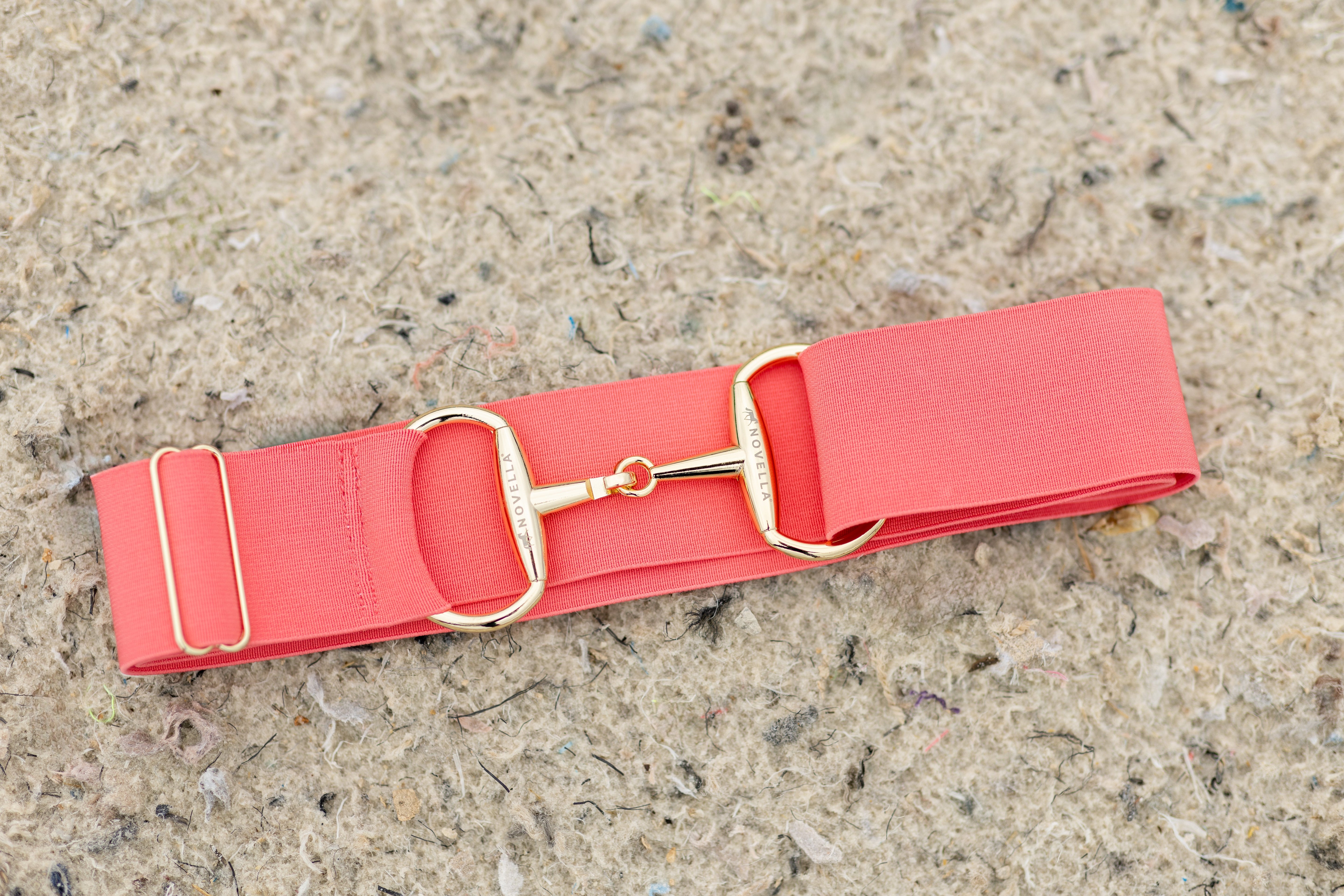 The Novella Snaffle Belt in Coral. - Novella Equestrian - Equiluxe Tack