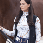 The Novella Snaffle Belt (Rust + Cream) - Novella Equestrian - Equiluxe Tack