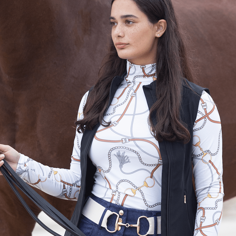 The Novella Snaffle Belt (Rust + Cream) - Novella Equestrian - Equiluxe Tack