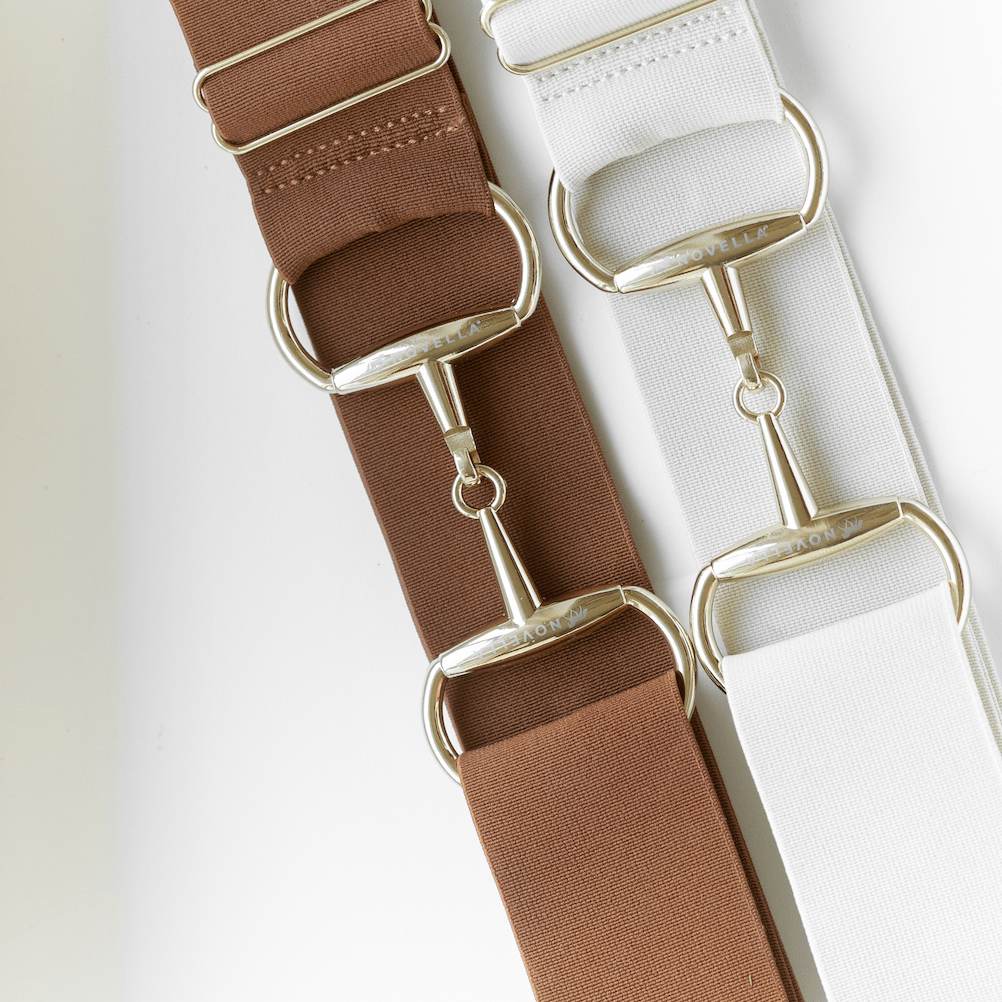 The Novella Snaffle Belt (Rust + Cream) - Novella Equestrian - Equiluxe Tack