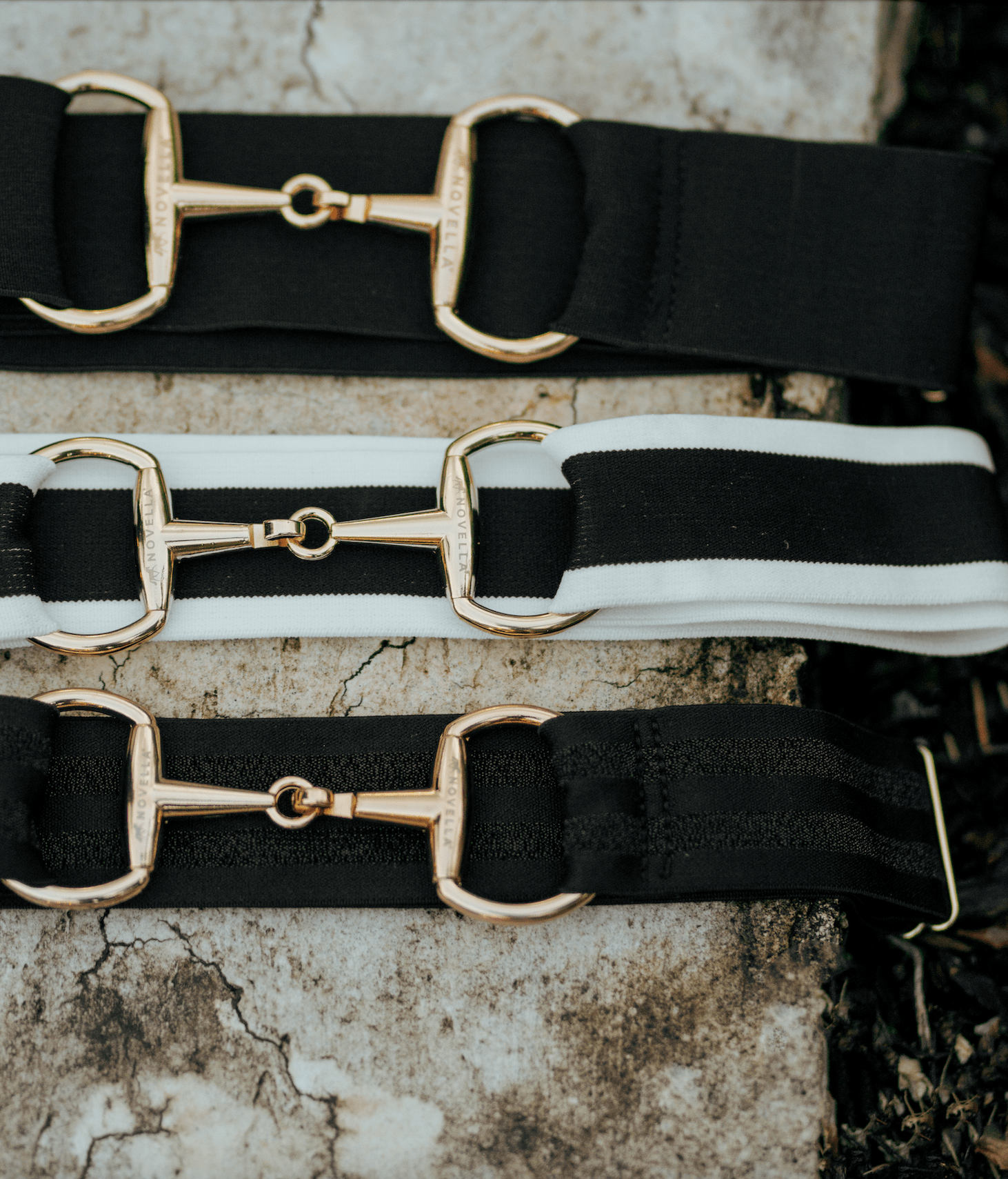The Novella Snaffle Belts in Black. - Novella Equestrian - Equiluxe Tack