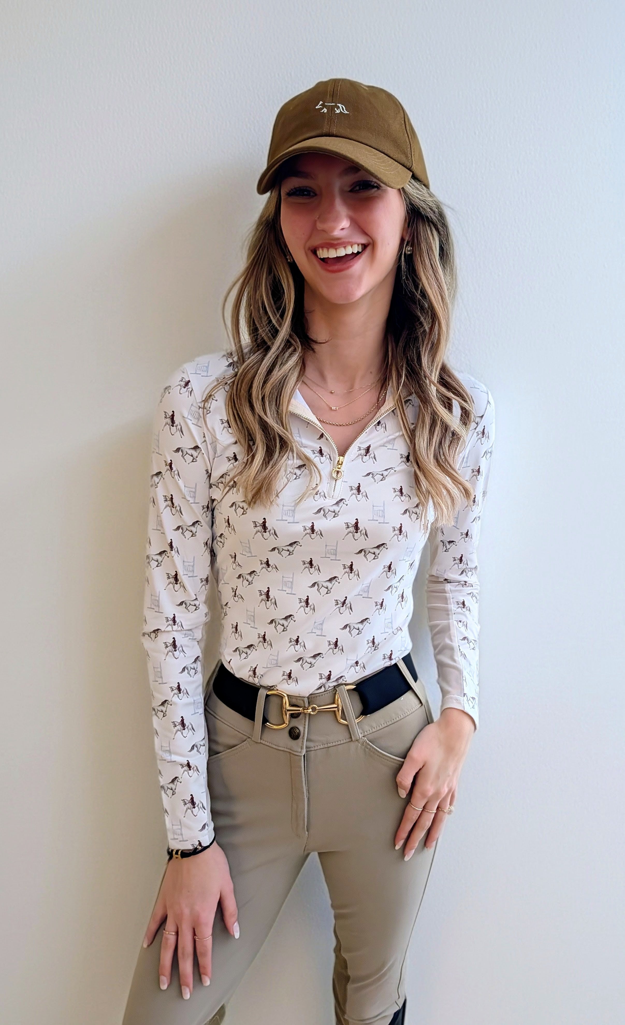 The Proper Fox Ladies Grey Horse Sun Shirt - Equiluxe Tack