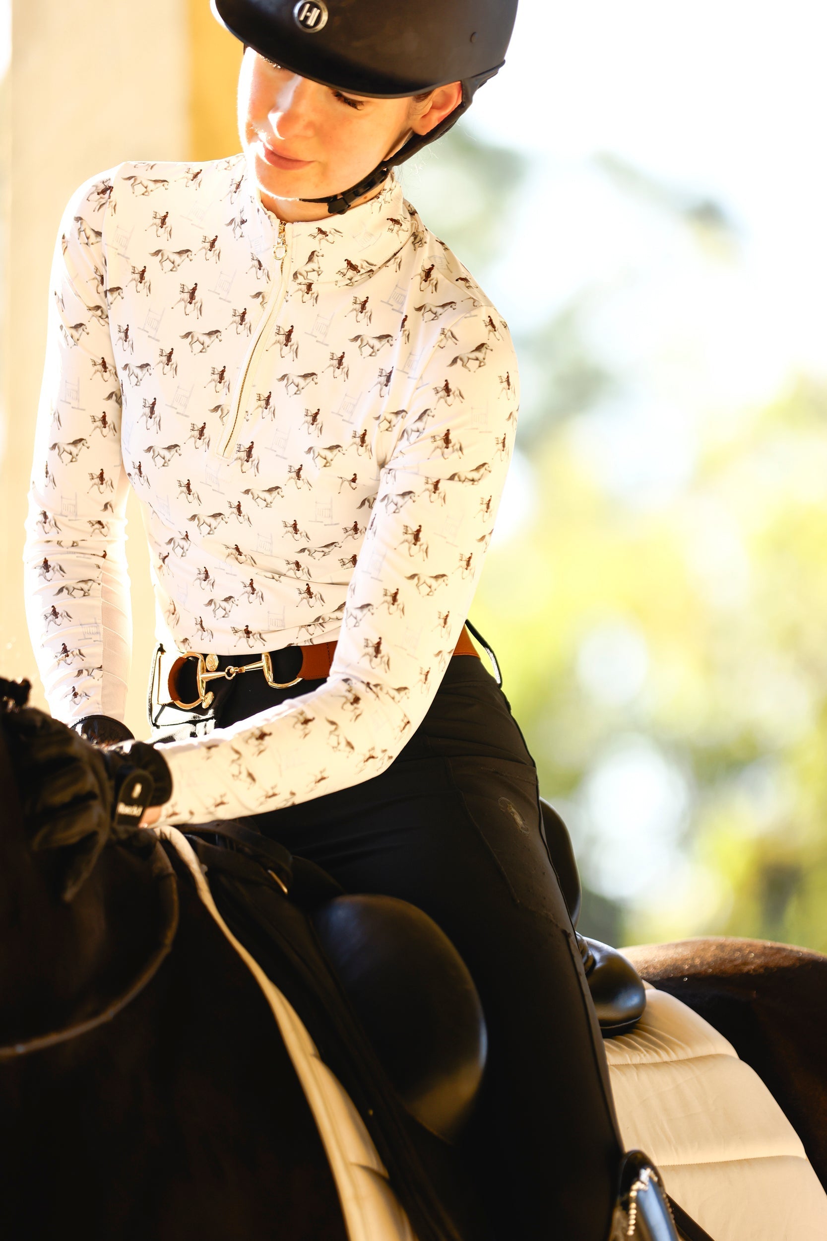 The Proper Fox Ladies Grey Horse Sun Shirt - Equiluxe Tack