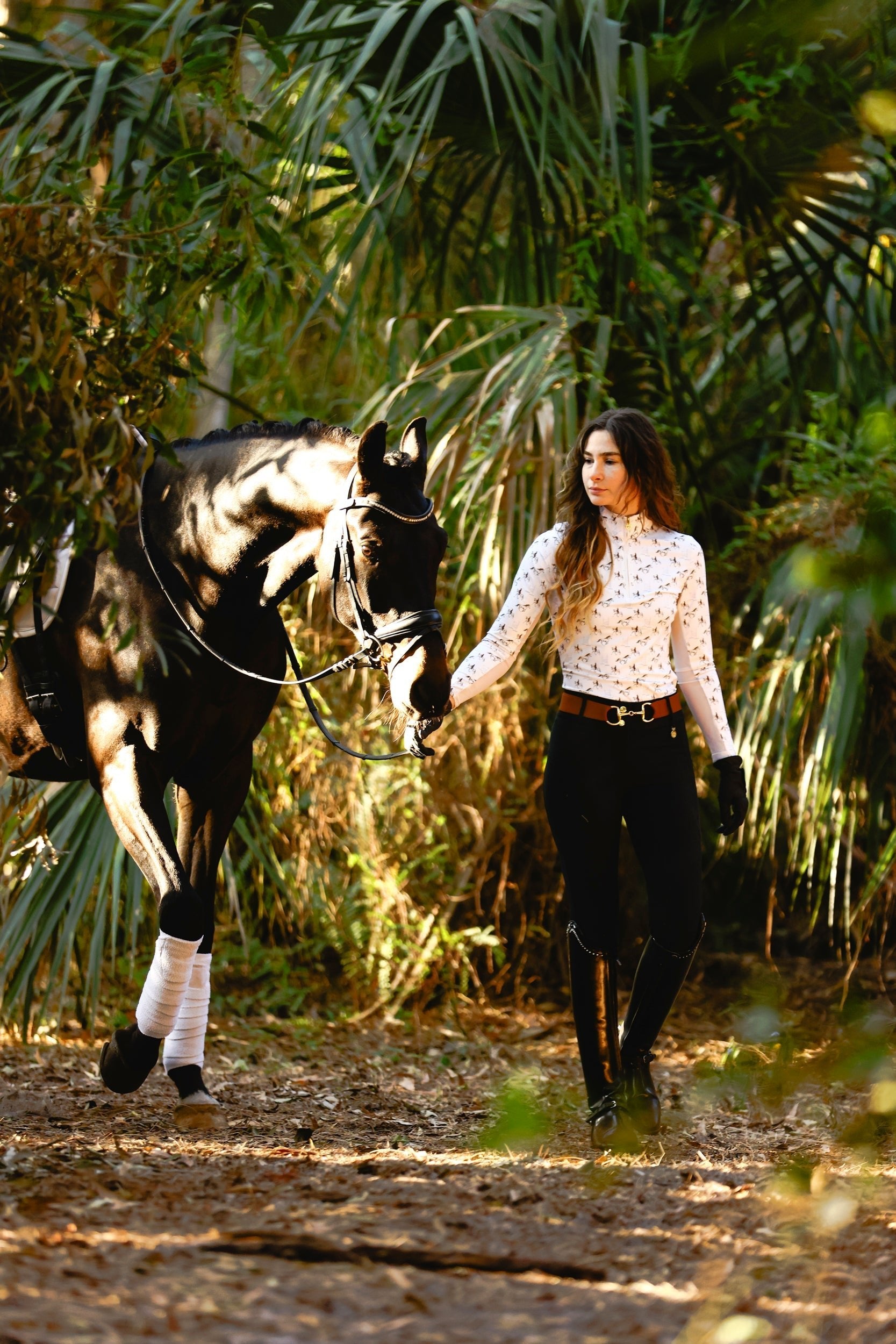 The Proper Fox Ladies Grey Horse Sun Shirt - Equiluxe Tack