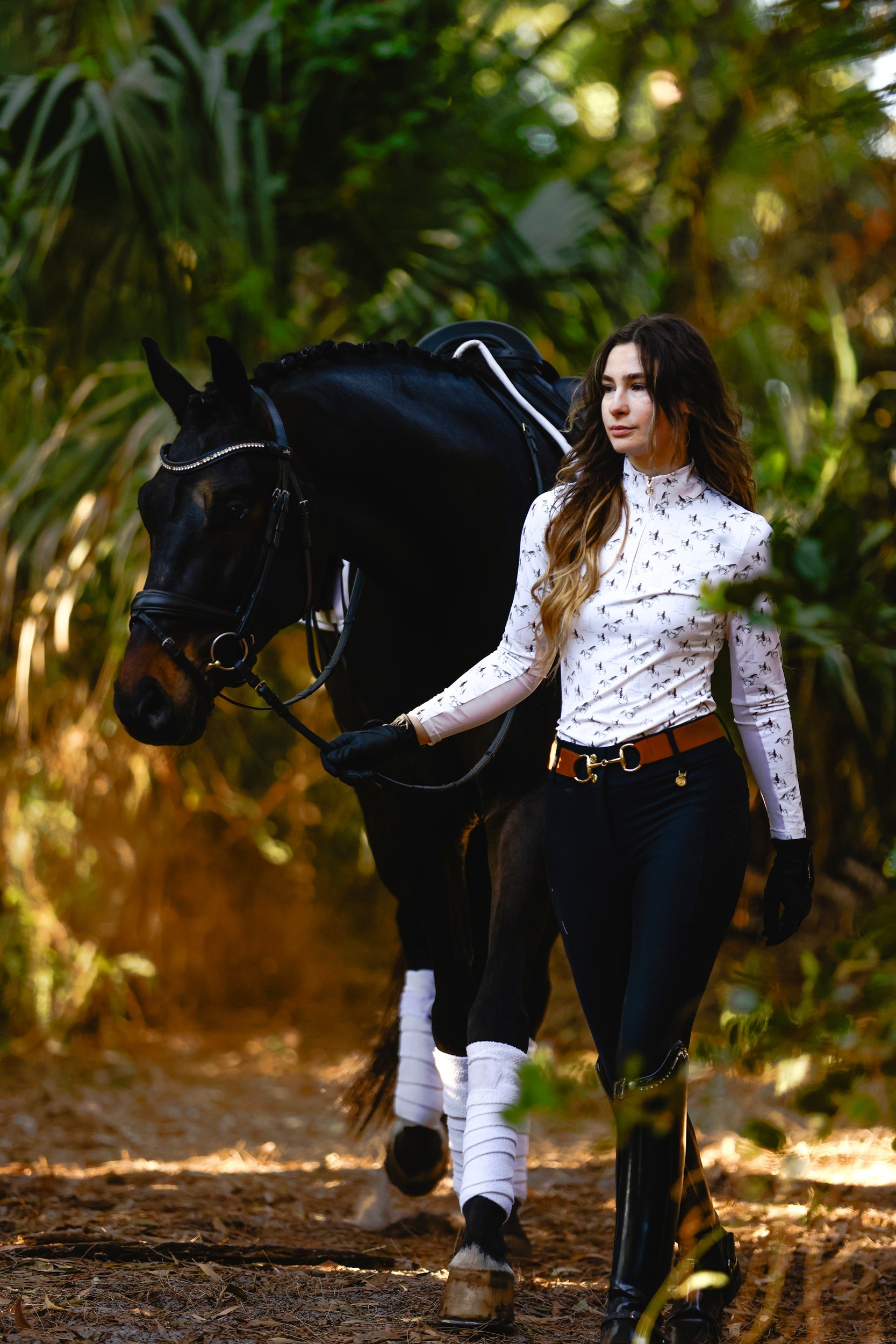 The Proper Fox Ladies Grey Horse Sun Shirt - Equiluxe Tack