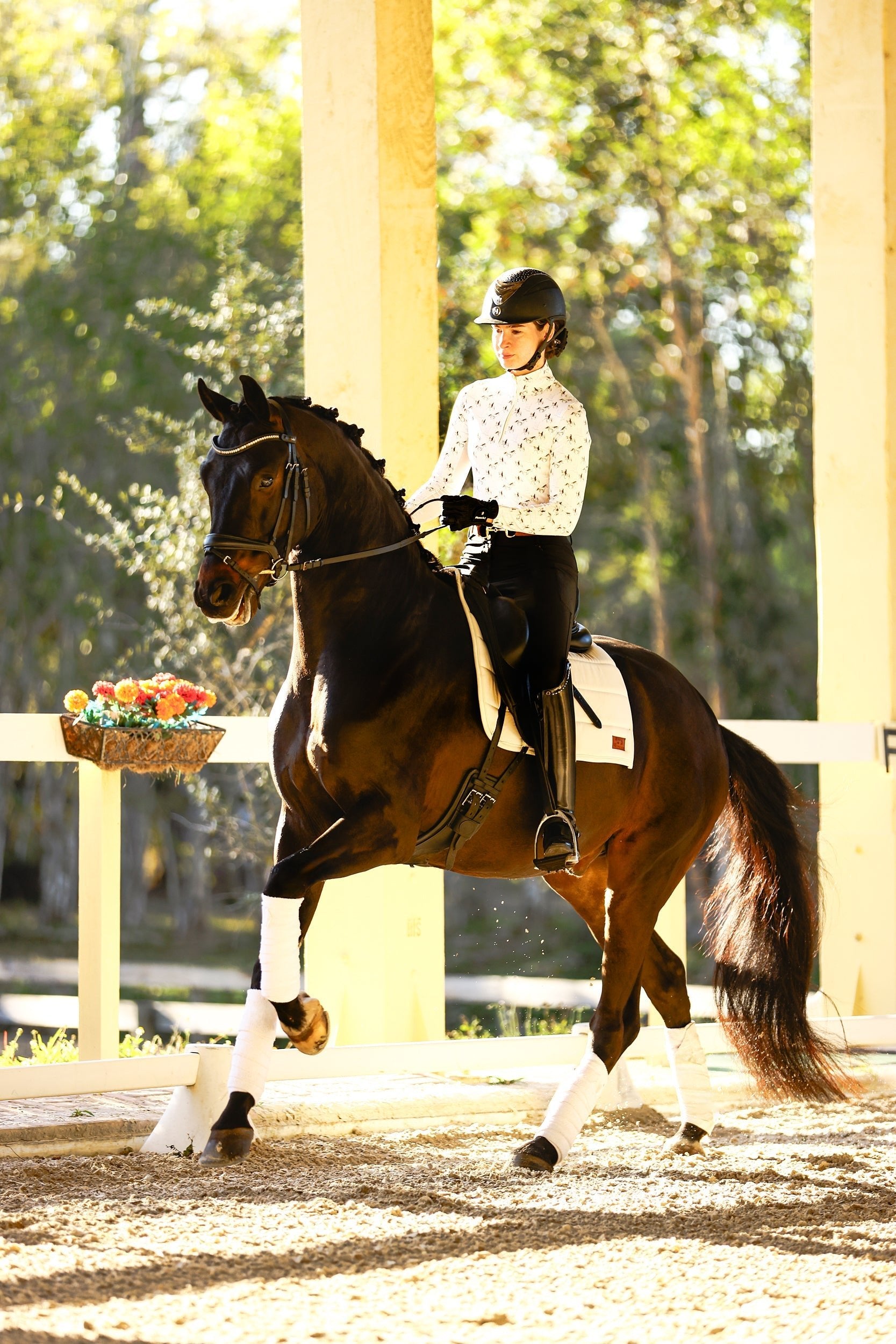 The Proper Fox Ladies Grey Horse Sun Shirt - Equiluxe Tack