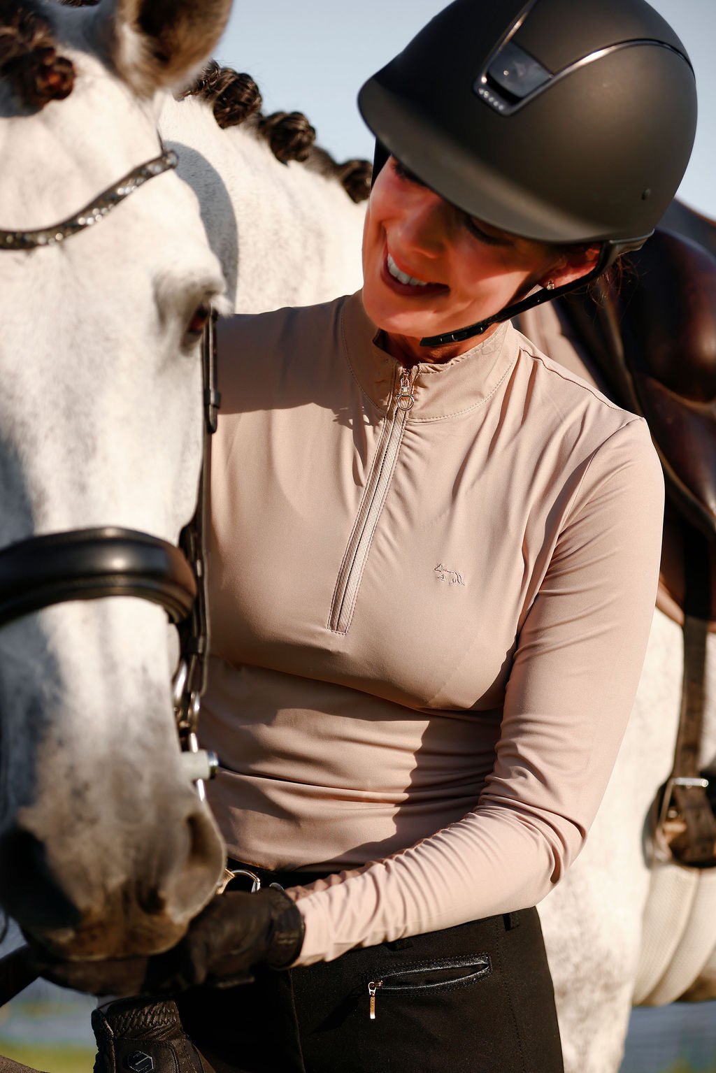The Proper Fox Solid Beige Sunshirt - Equiluxe Tack