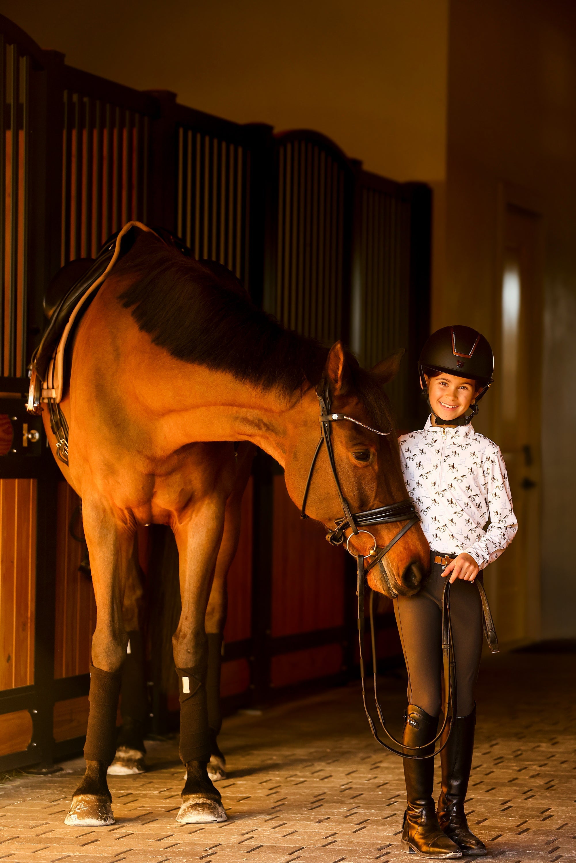 The Proper Fox Youth Grey Horse Sun Shirt - Equiluxe Tack