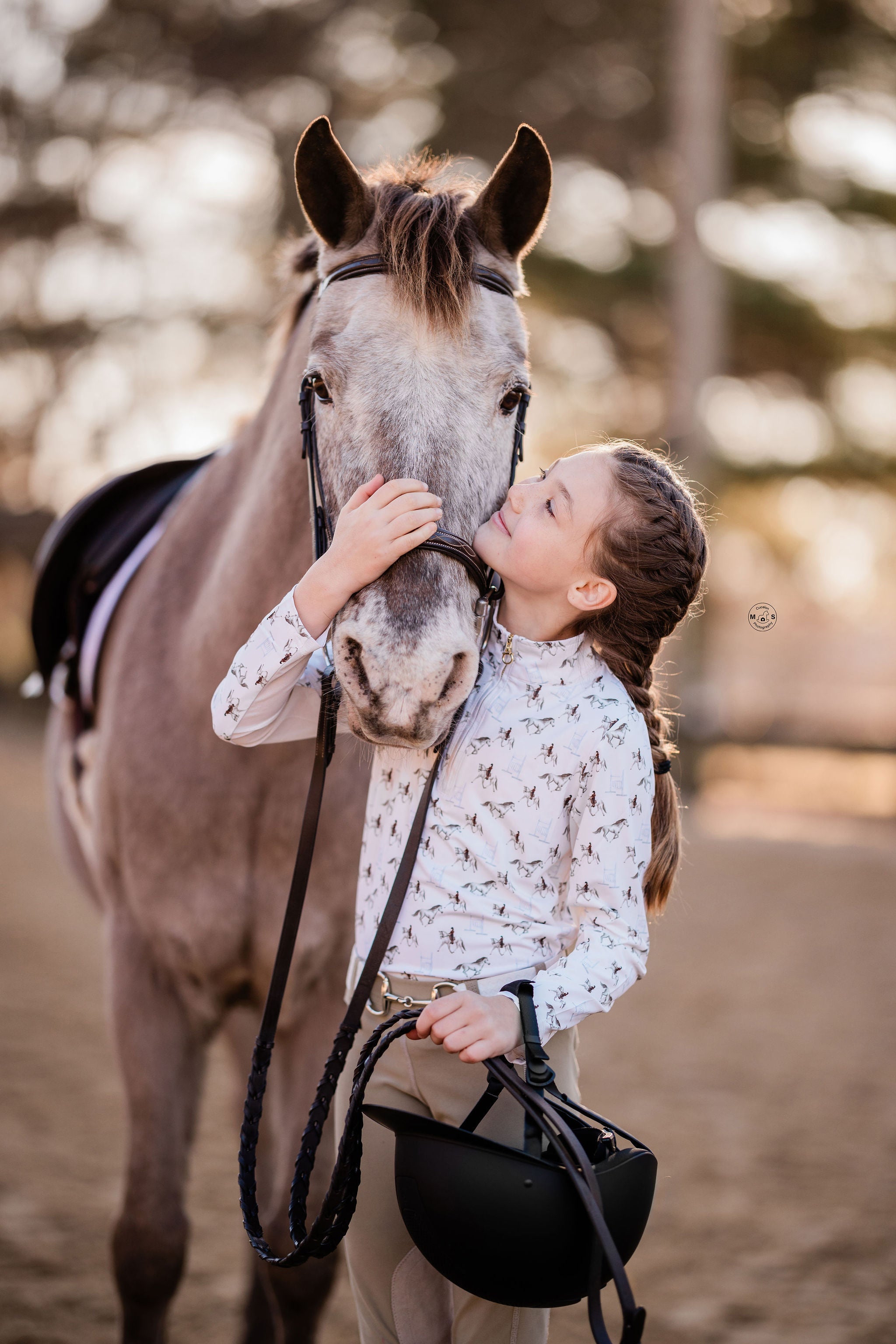 The Proper Fox Youth Grey Horse Sun Shirt - Equiluxe Tack