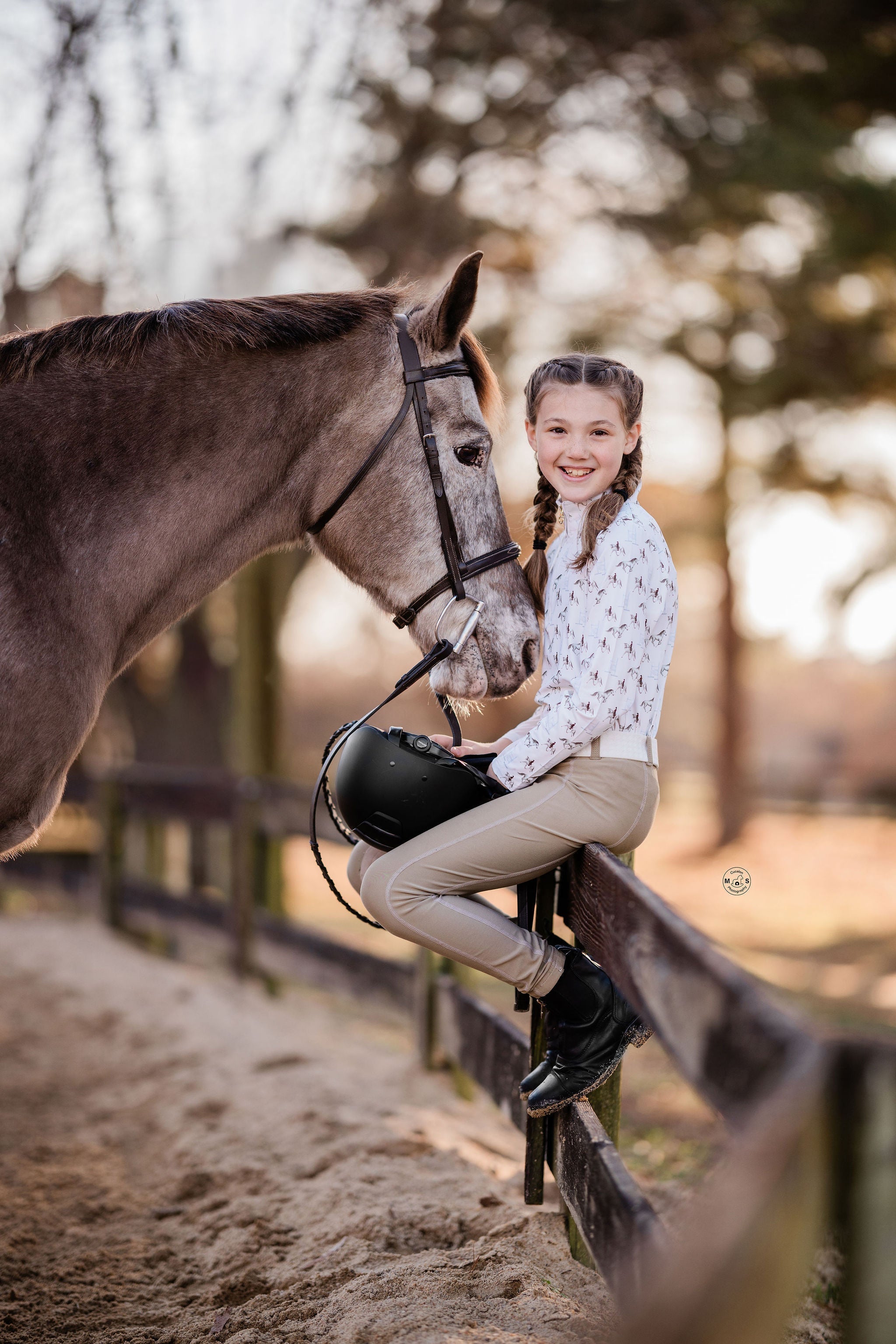 The Proper Fox Youth Grey Horse Sun Shirt - Equiluxe Tack