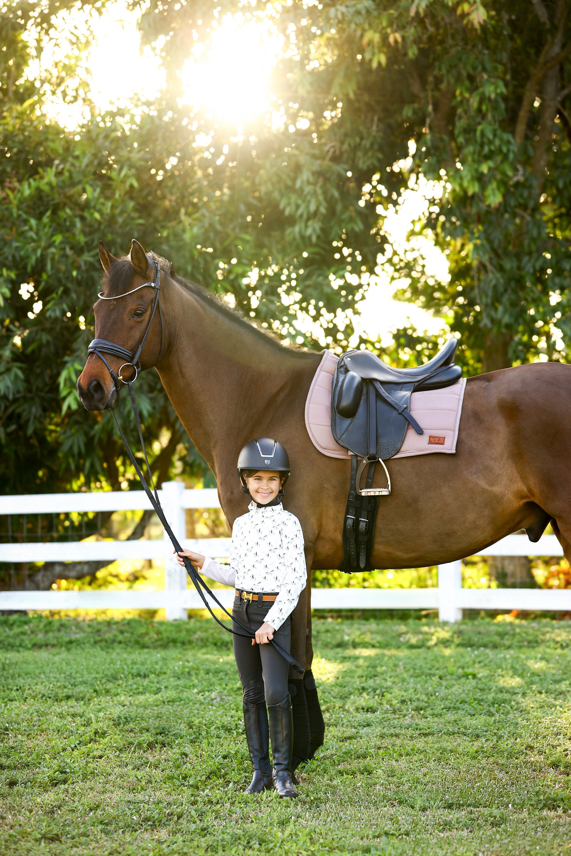 The Proper Fox Youth Grey Horse Sun Shirt - Equiluxe Tack