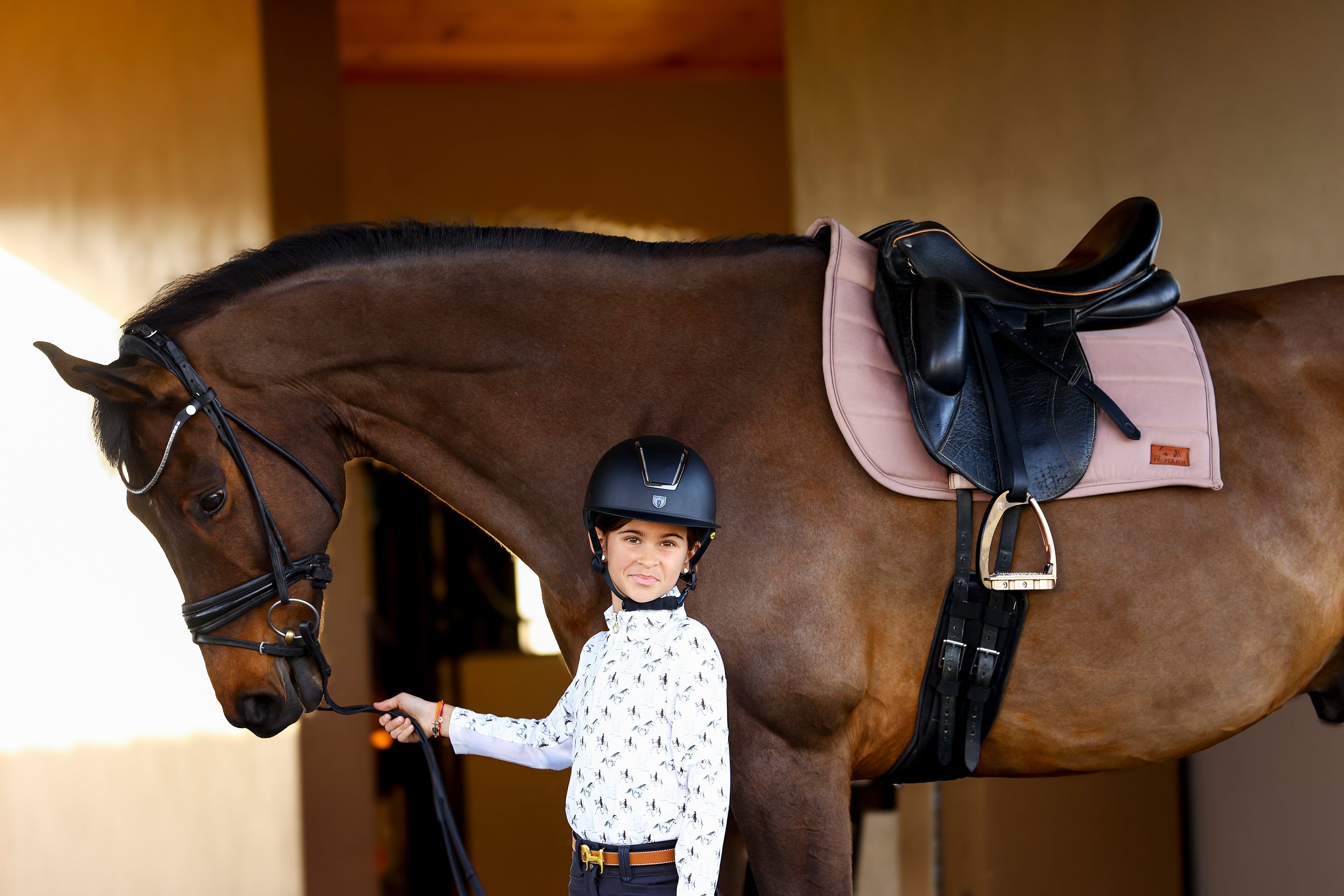 The Proper Fox Youth Grey Horse Sun Shirt - Equiluxe Tack