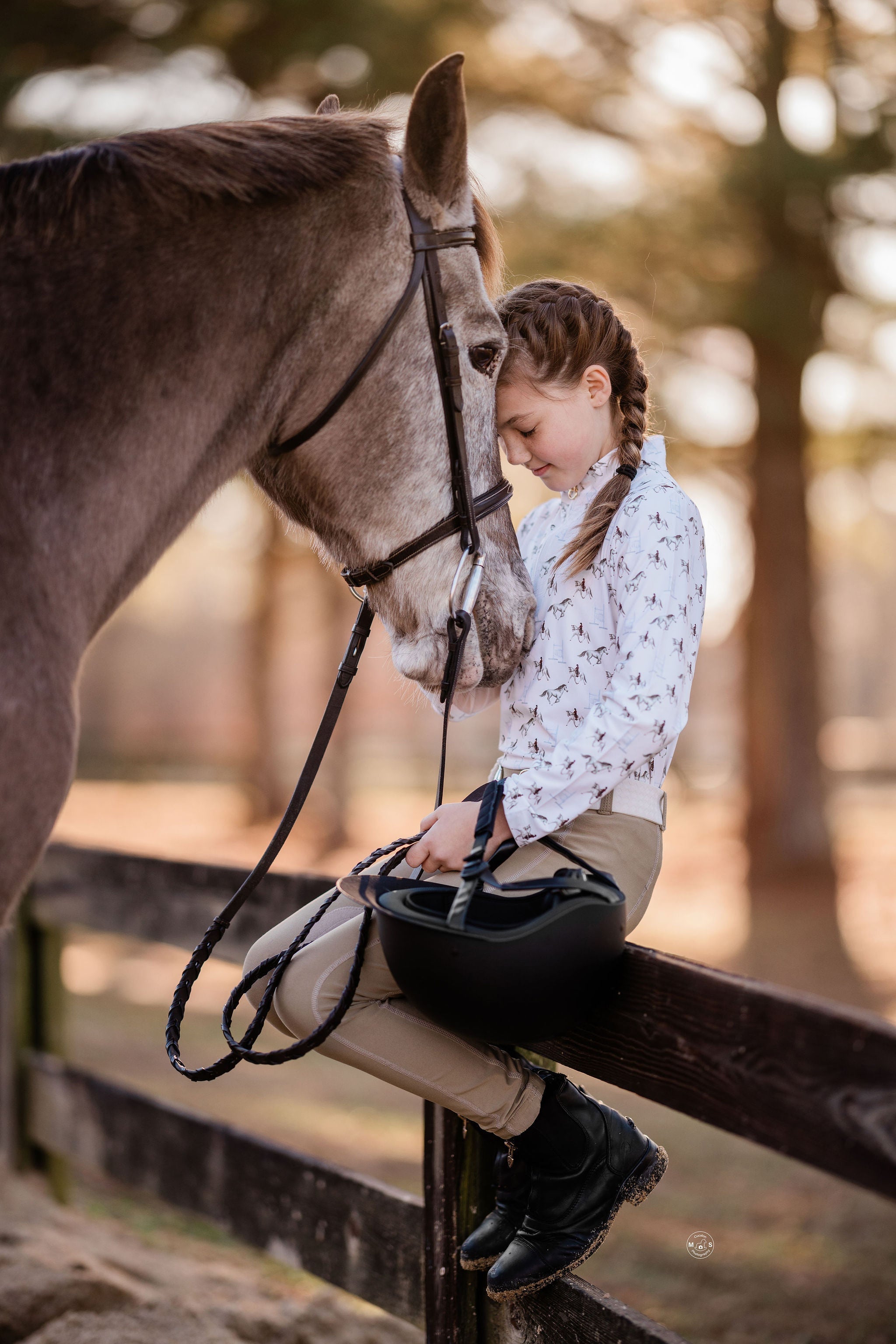 The Proper Fox Youth Grey Horse Sun Shirt - Equiluxe Tack