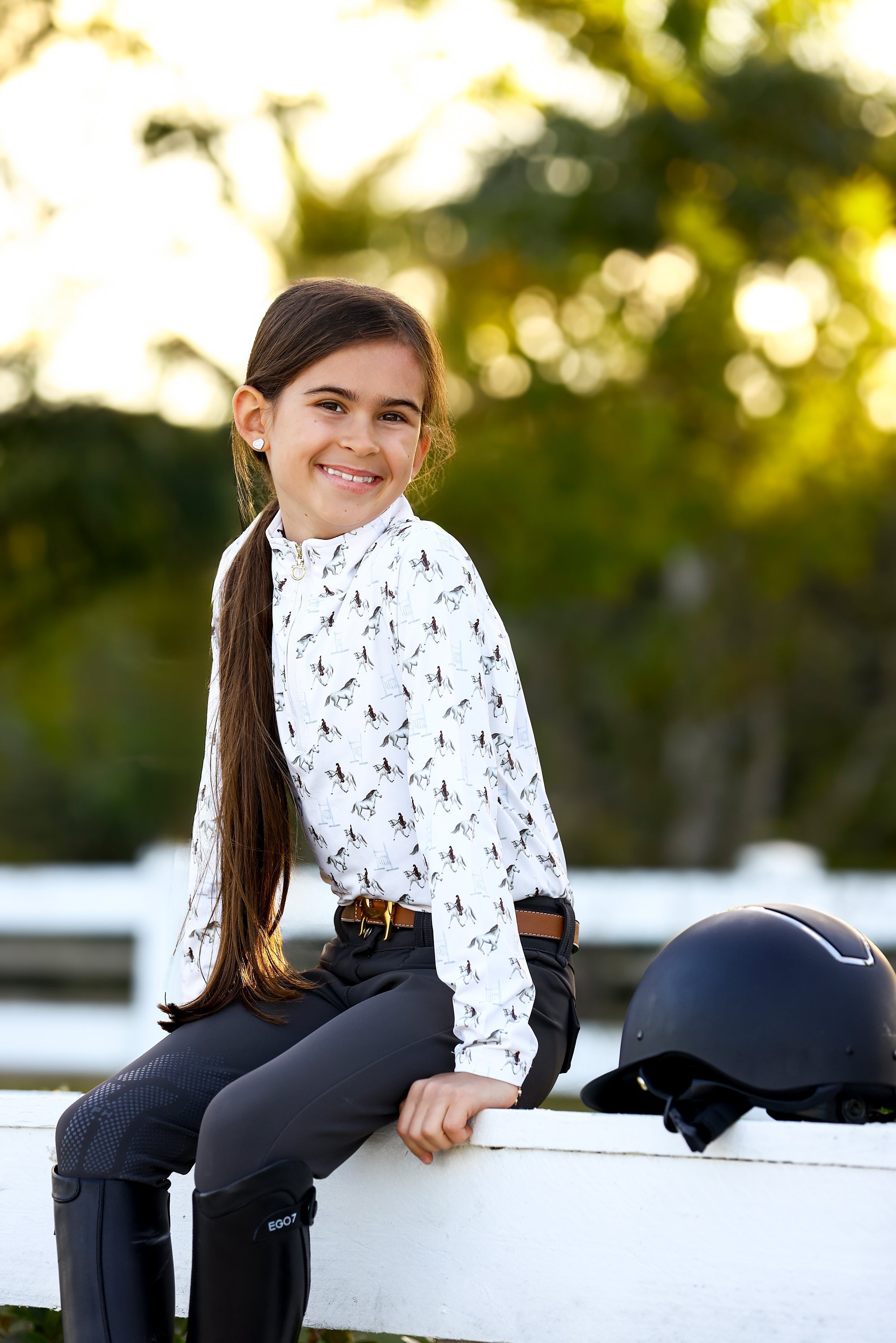 The Proper Fox Youth Grey Horse Sun Shirt - Equiluxe Tack