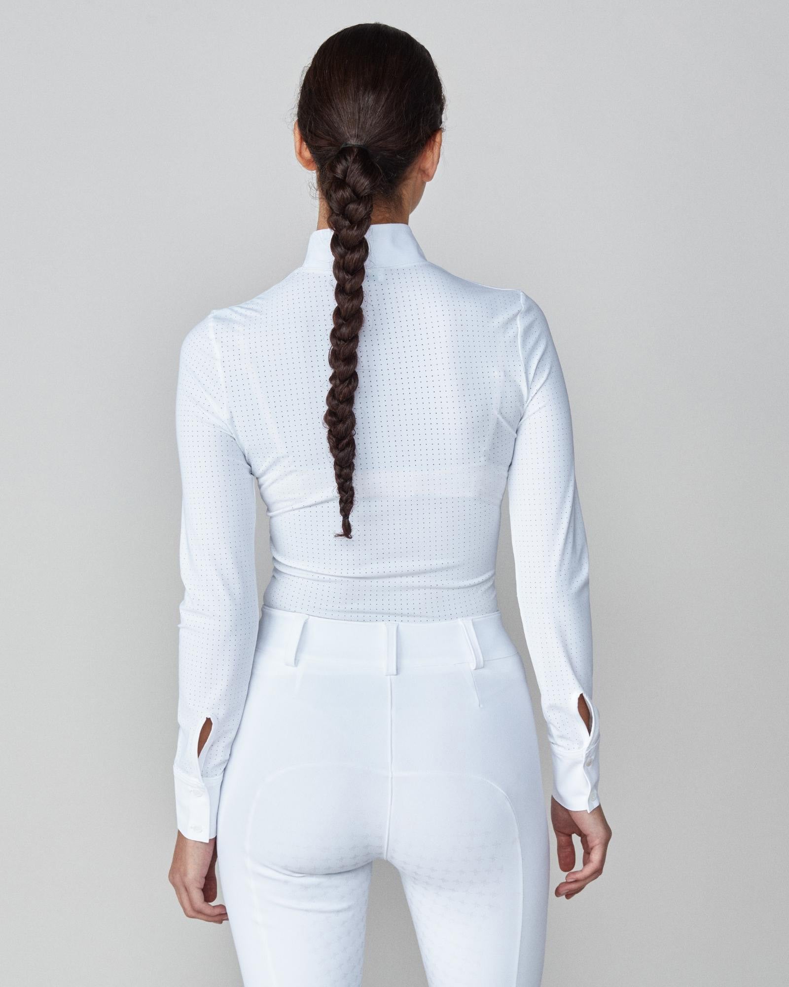 Timeless Show Shirt Mesh White - Yagya - Equiluxe Tack