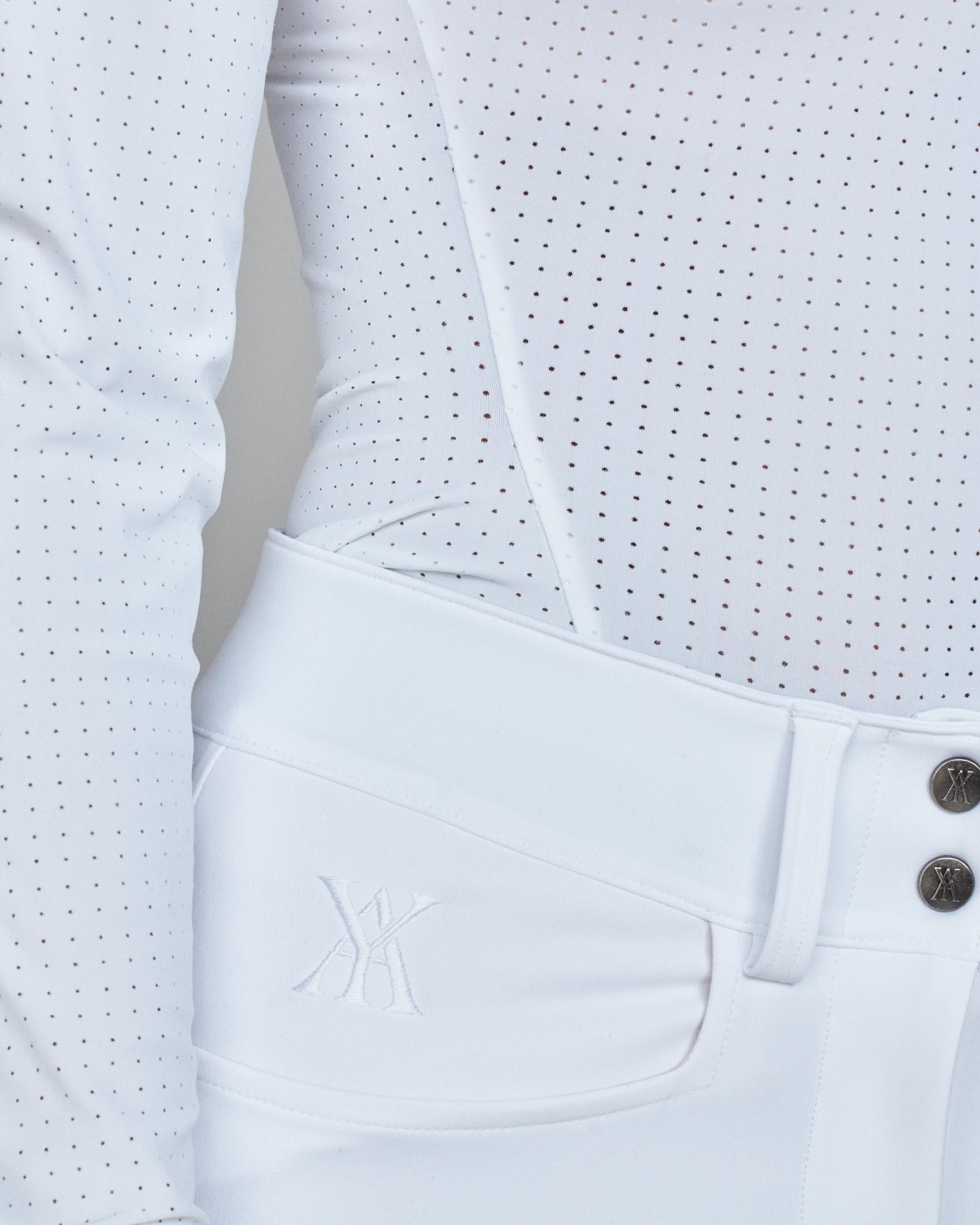 Timeless Show Shirt Mesh White - Yagya - Equiluxe Tack