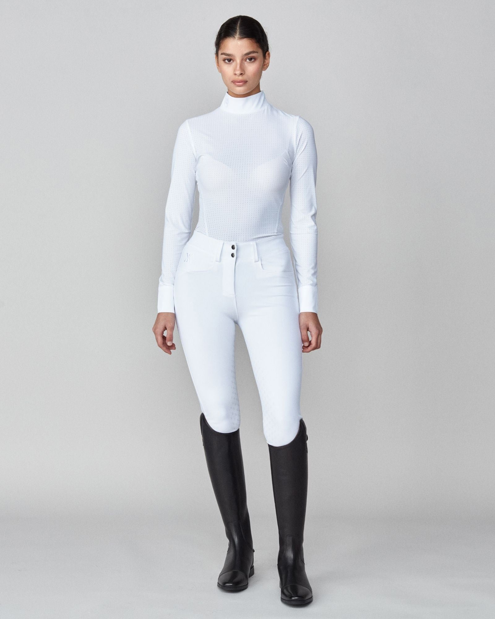 Timeless Show Shirt Mesh White - Yagya - Equiluxe Tack