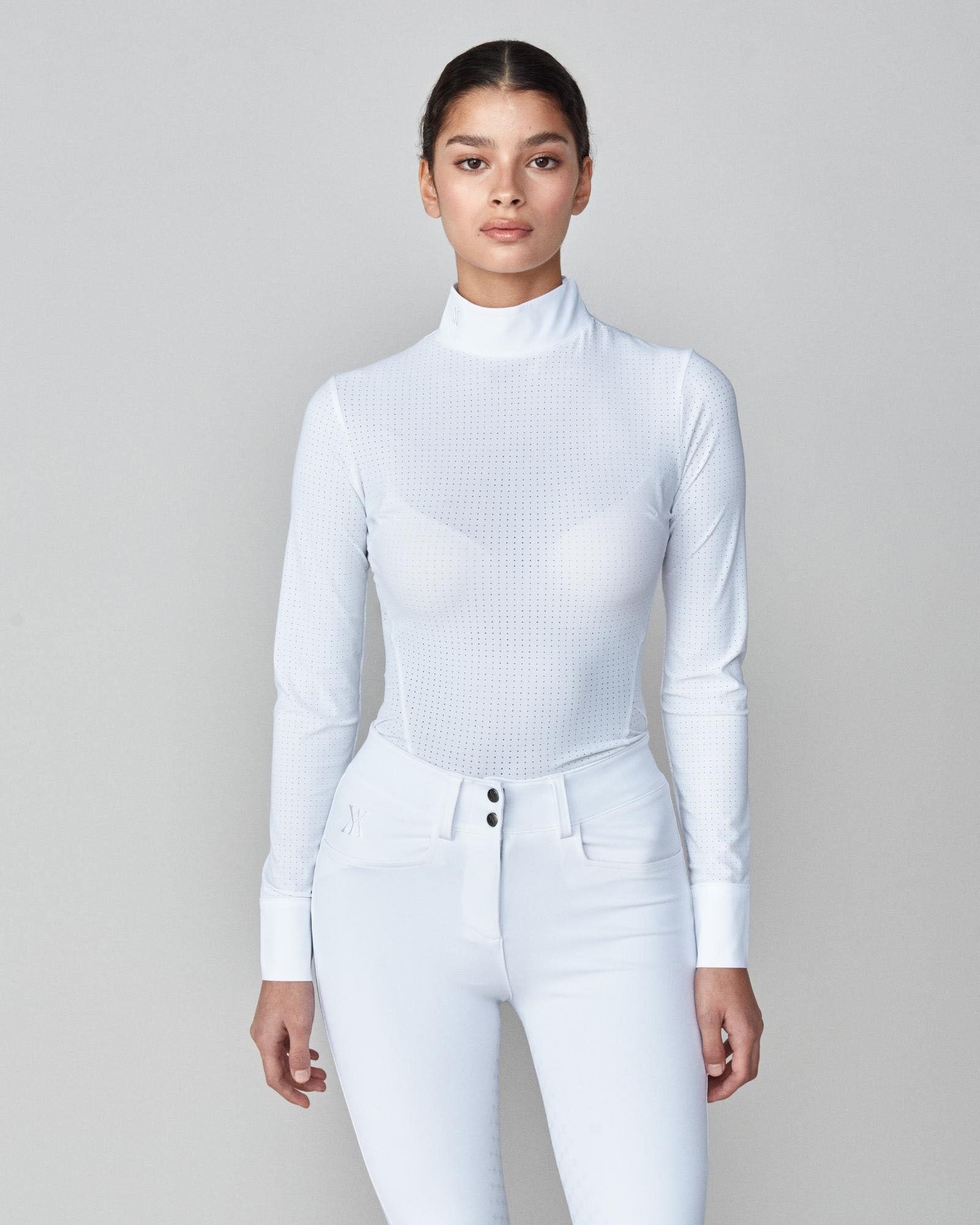 Timeless Show Shirt Mesh White - Yagya - Equiluxe Tack