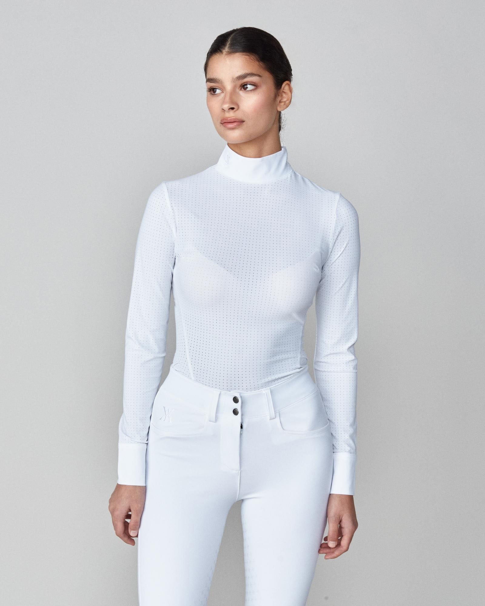 Timeless Show Shirt Mesh White - Yagya - Equiluxe Tack