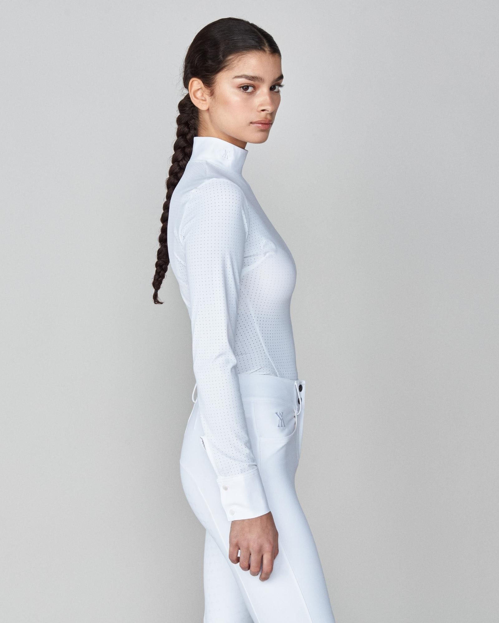 Timeless Show Shirt Mesh White - Yagya - Equiluxe Tack