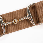 Toffee - 1.5" Gold Snaffle Elastic Belt - Ellany Equestrian - Equiluxe Tack