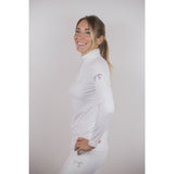 Pénélope Toscane Long-Sleeve Show Polo Shirt - White