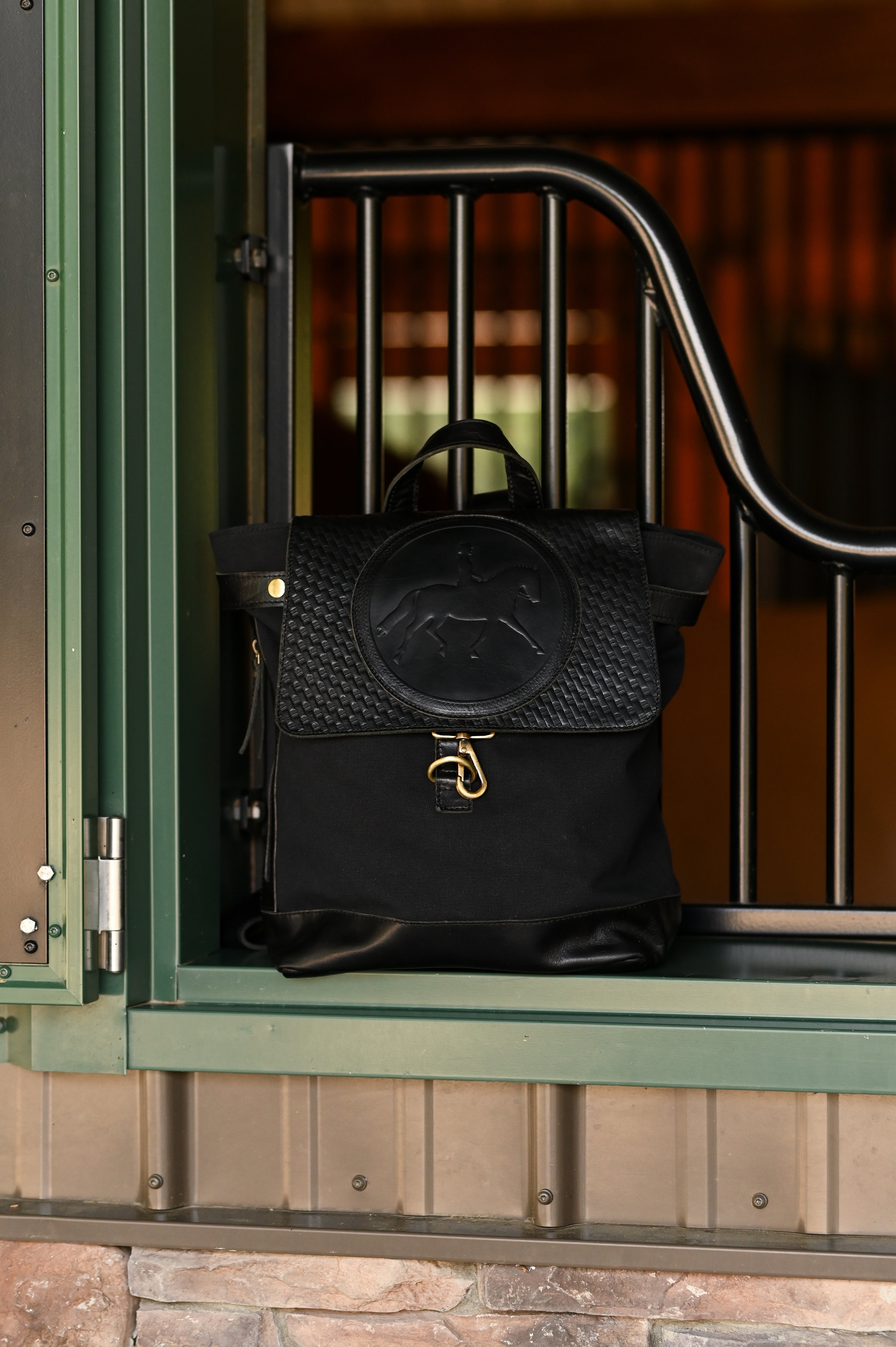 Tucker Tweed Barn Backpack | Black - Equiluxe Tack