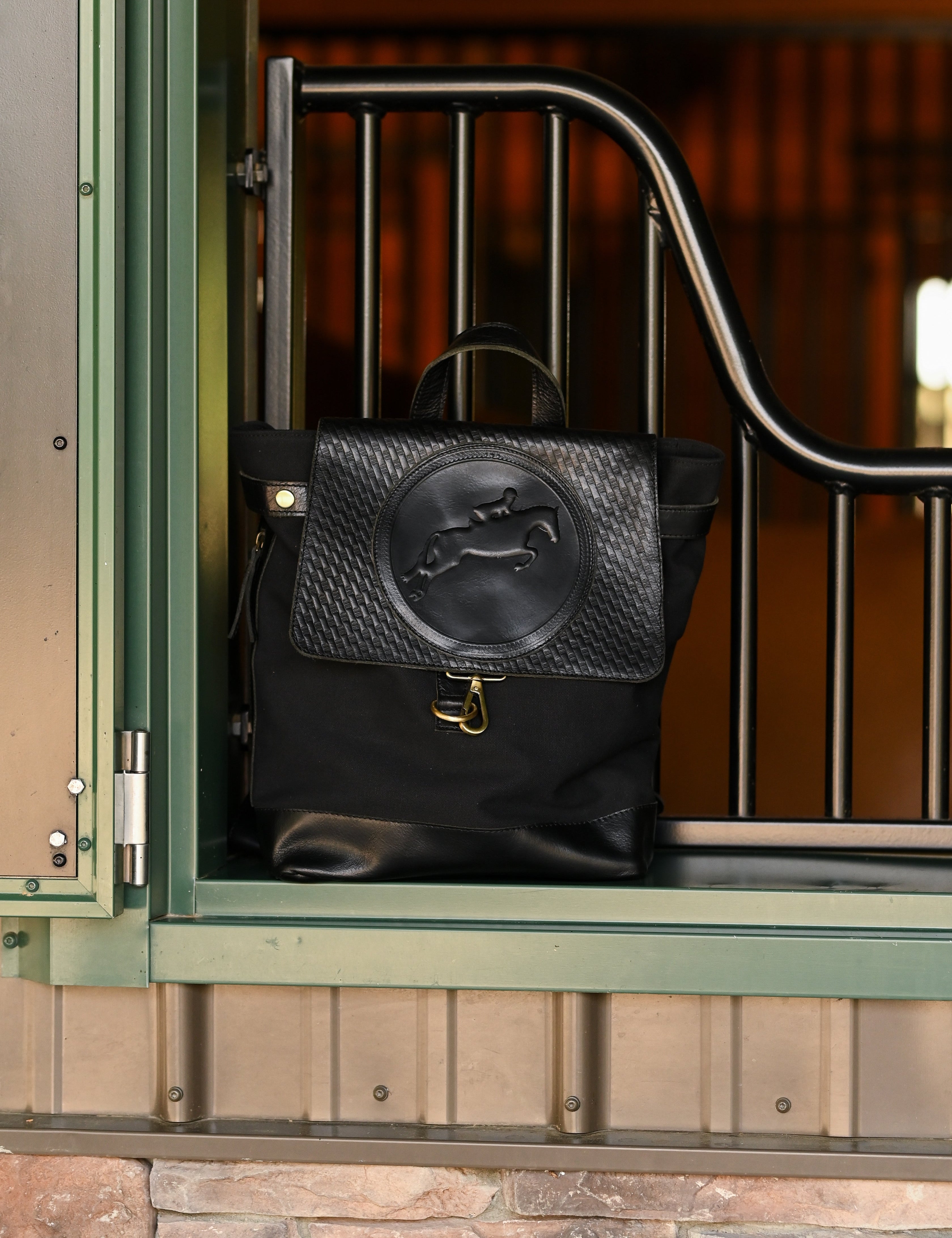 Tucker Tweed Barn Backpack | Black - Equiluxe Tack
