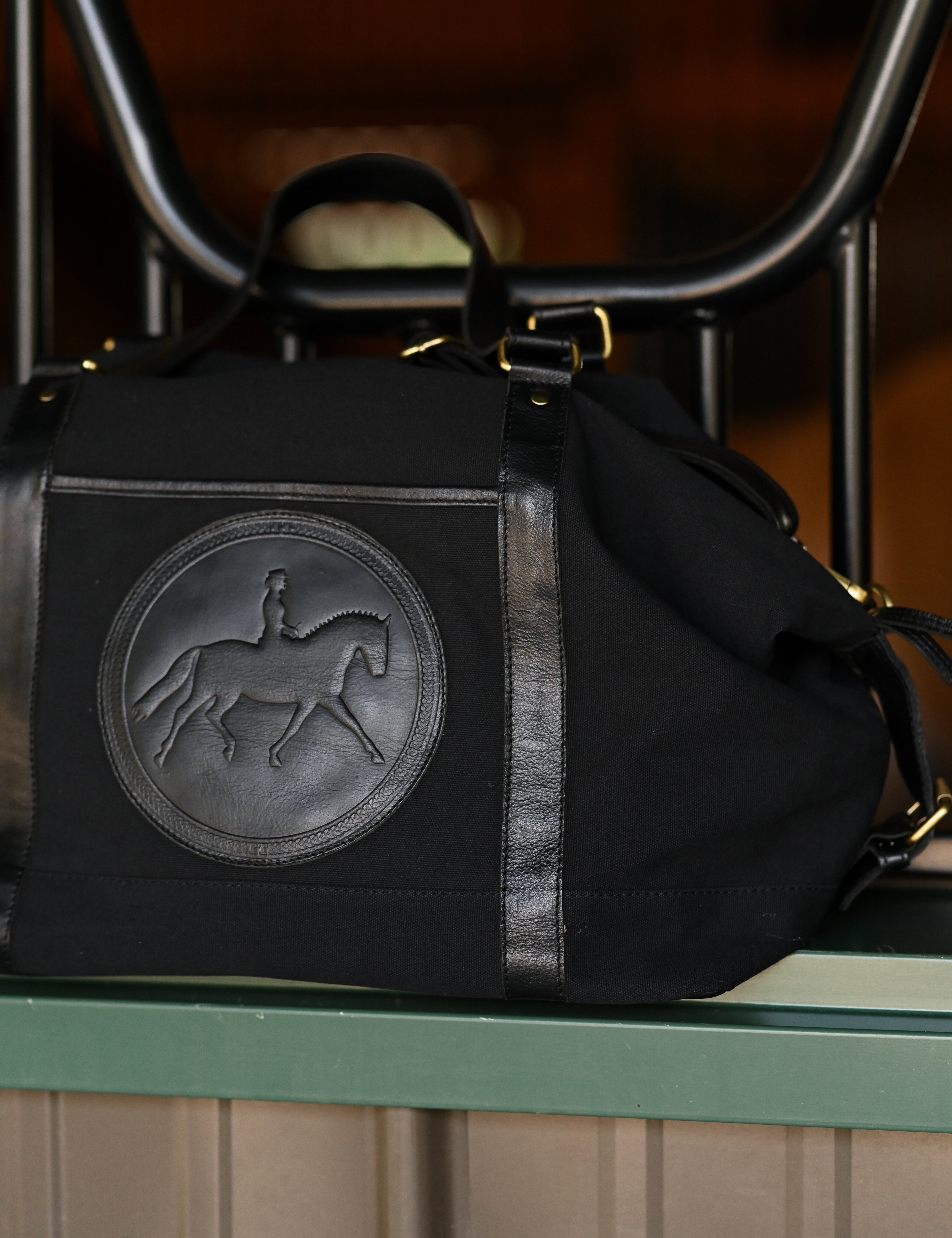 Tucker Tweed Barn Duffle | Black - Equiluxe Tack