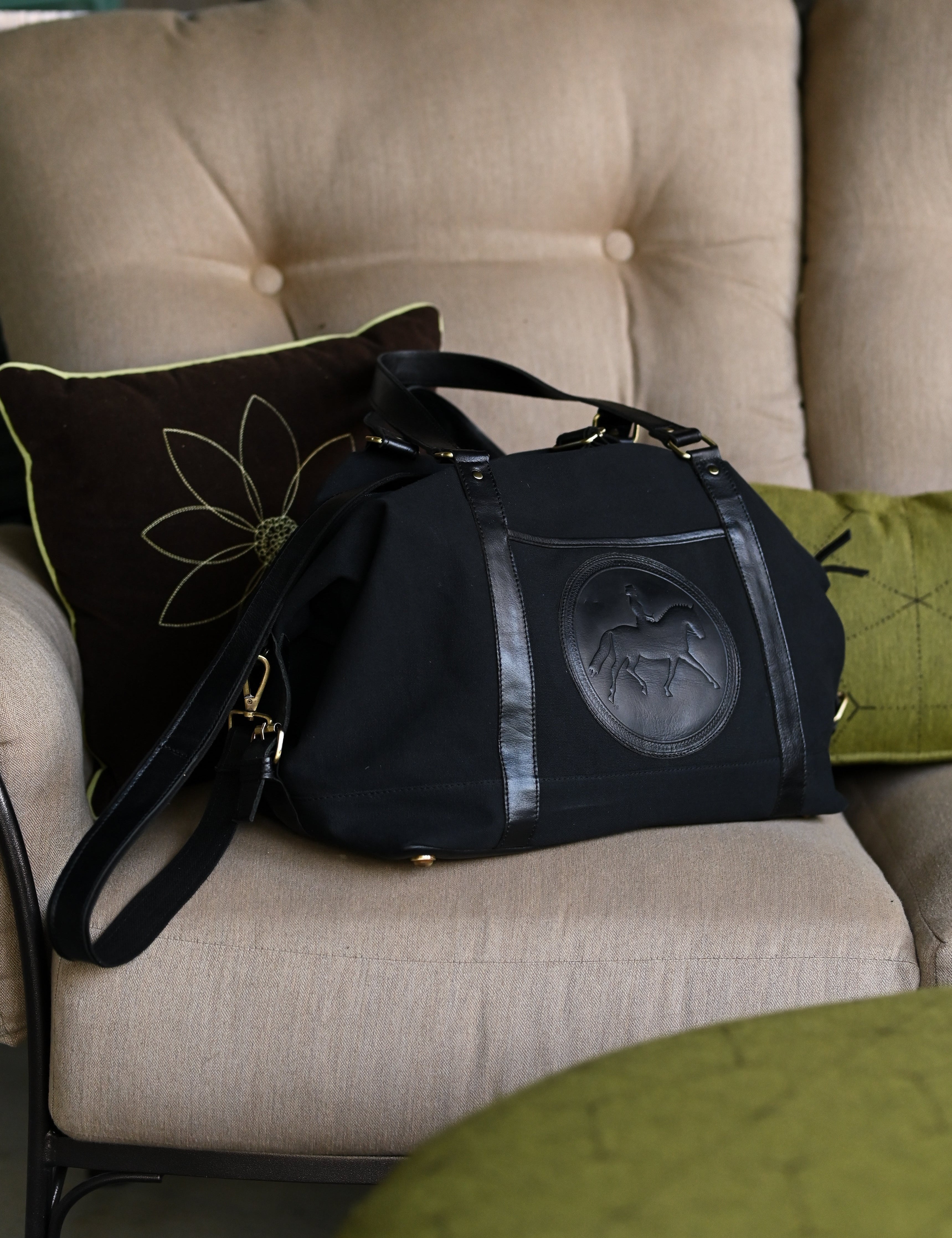 Tucker Tweed Barn Duffle | Black - Equiluxe Tack
