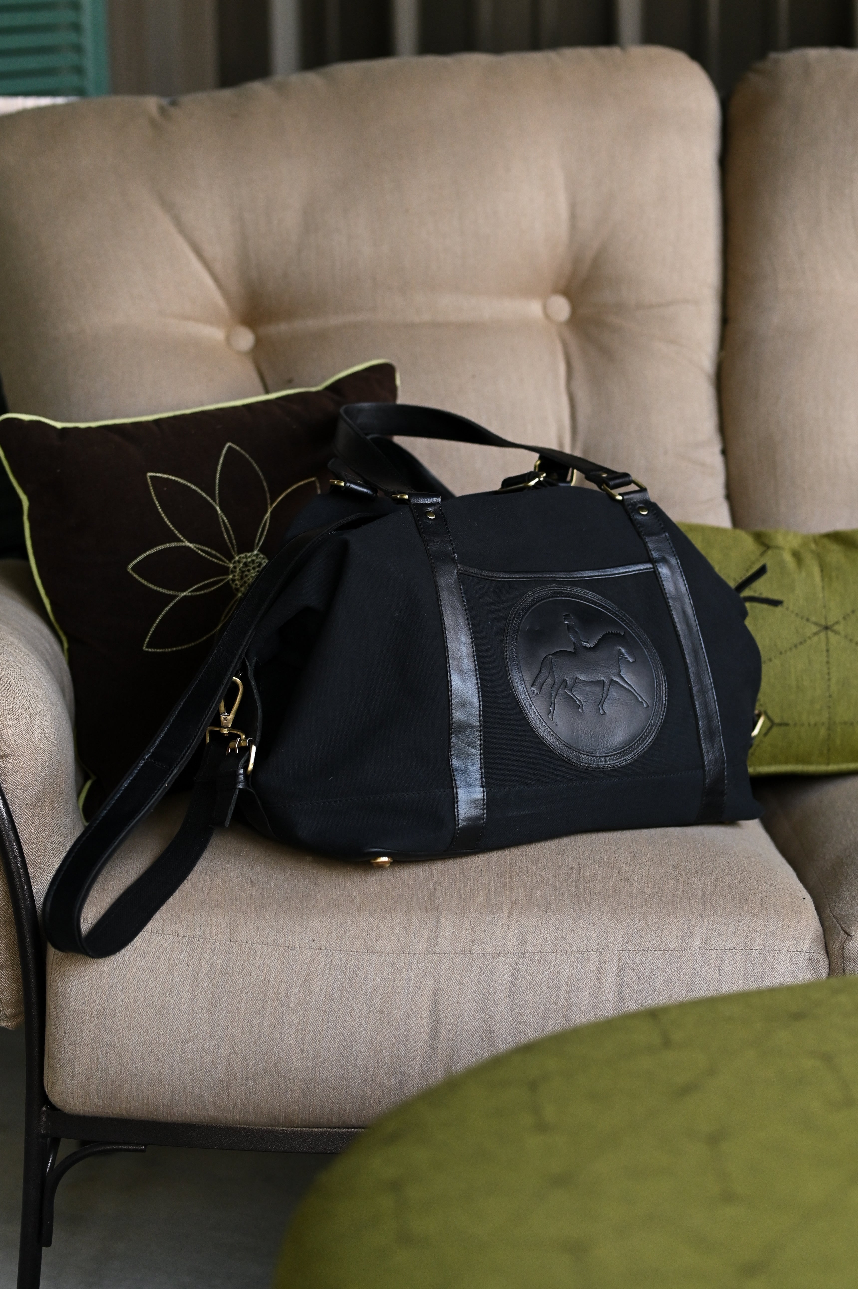 Tucker Tweed Barn Duffle | Black - Equiluxe Tack