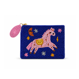 Tucker Tweed Pink Pony Small Beaded Pouch