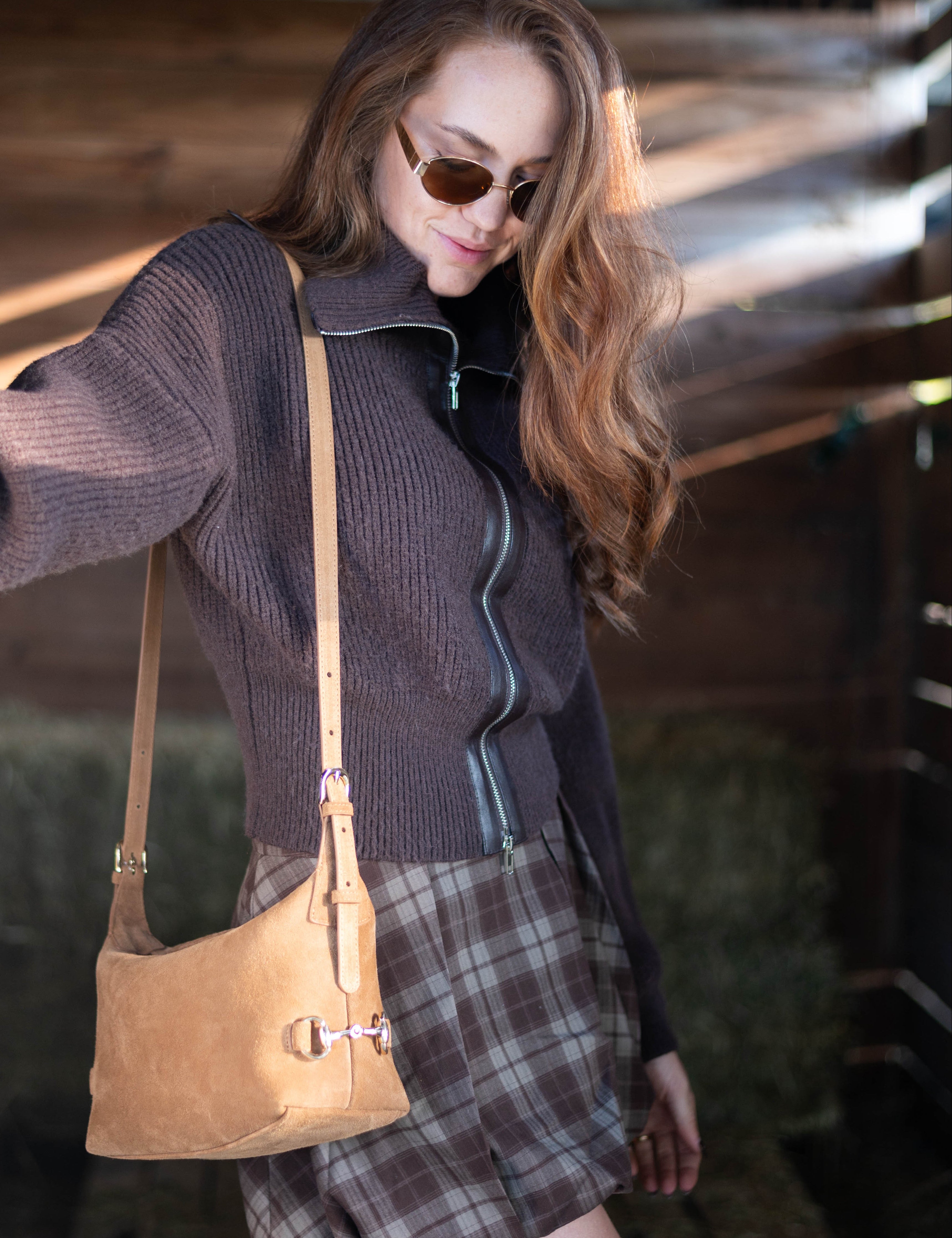 Tucker Tweed Bethany Bit Bag Suede - Limited Edition Milk Chocolate - Tucker Tweed Equestrian - Equiluxe Tack