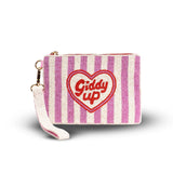Tucker Tweed Giddy Up Heart Medium Beaded Pouch - Equiluxe Tack