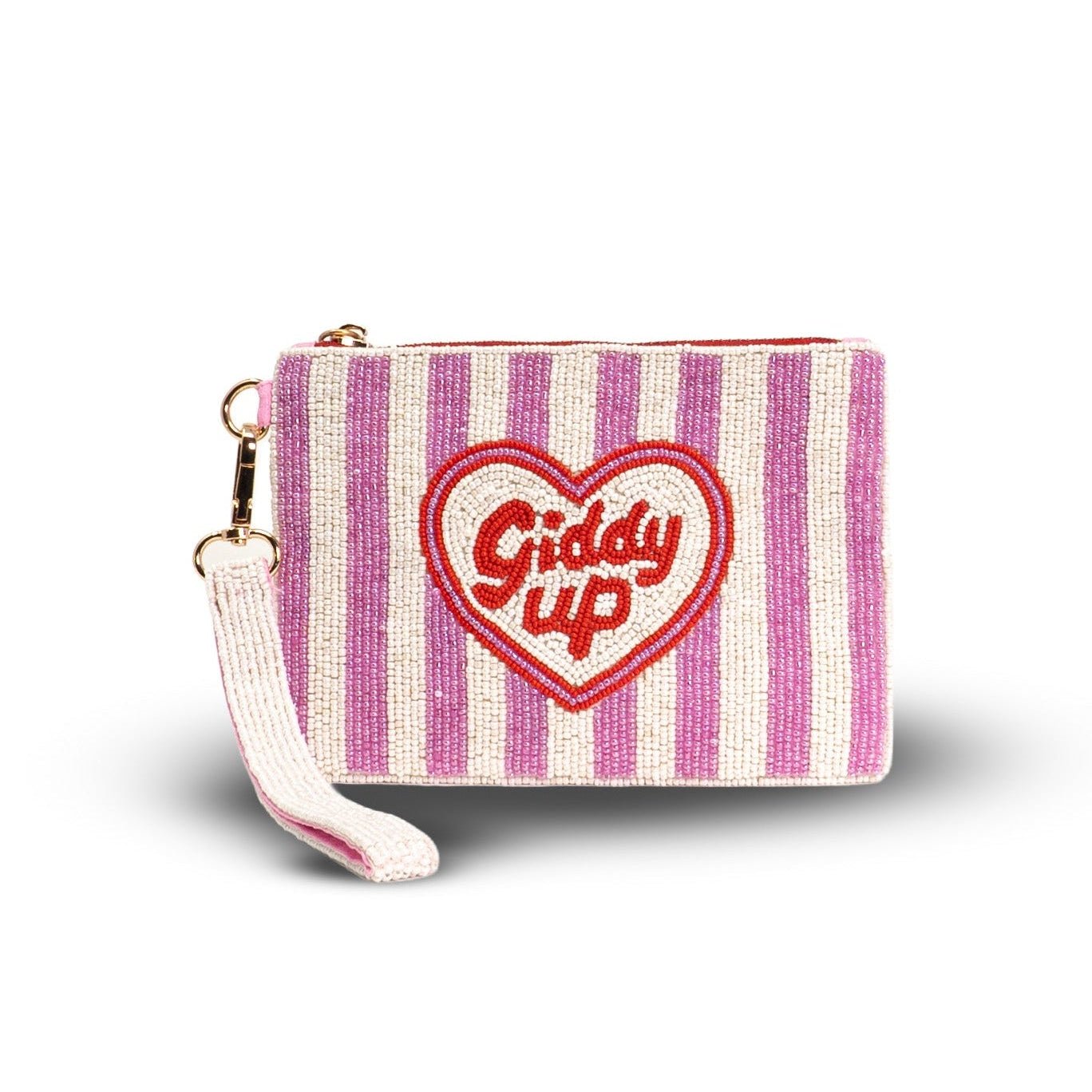 Tucker Tweed Giddy Up Heart Medium Beaded Pouch - Equiluxe Tack