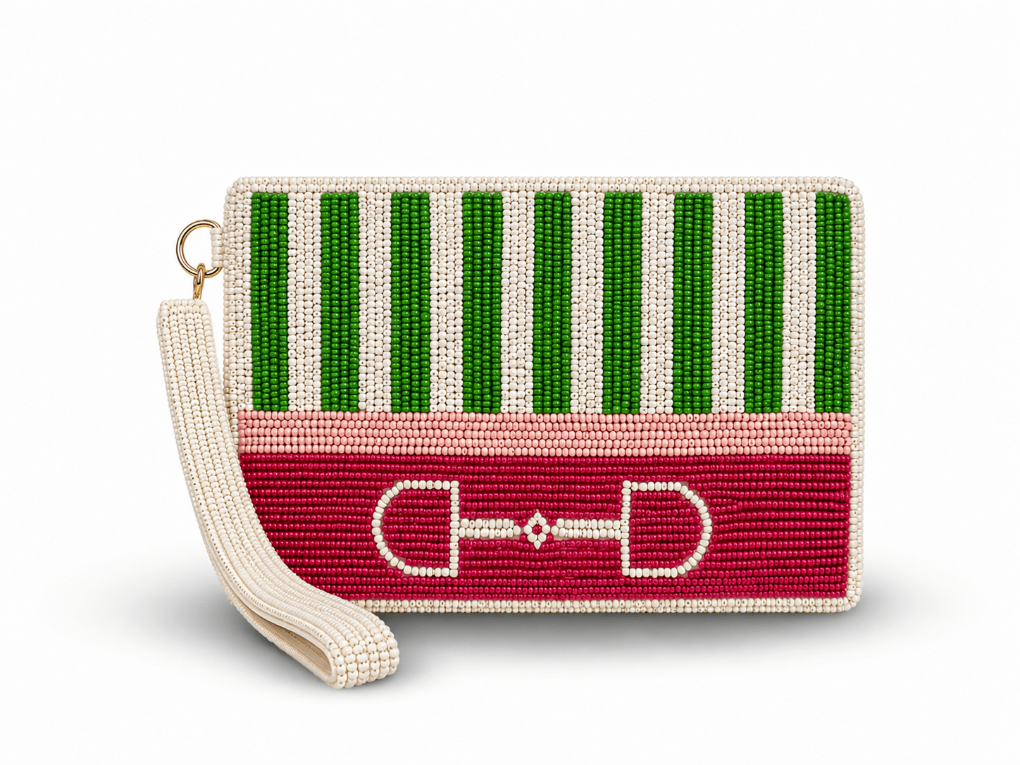 Tucker Tweed Preppy Stripe Bit Medium Beaded Pouch - Equiluxe Tack