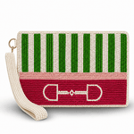 Tucker Tweed Preppy Stripe Bit Medium Beaded Pouch - Equiluxe Tack