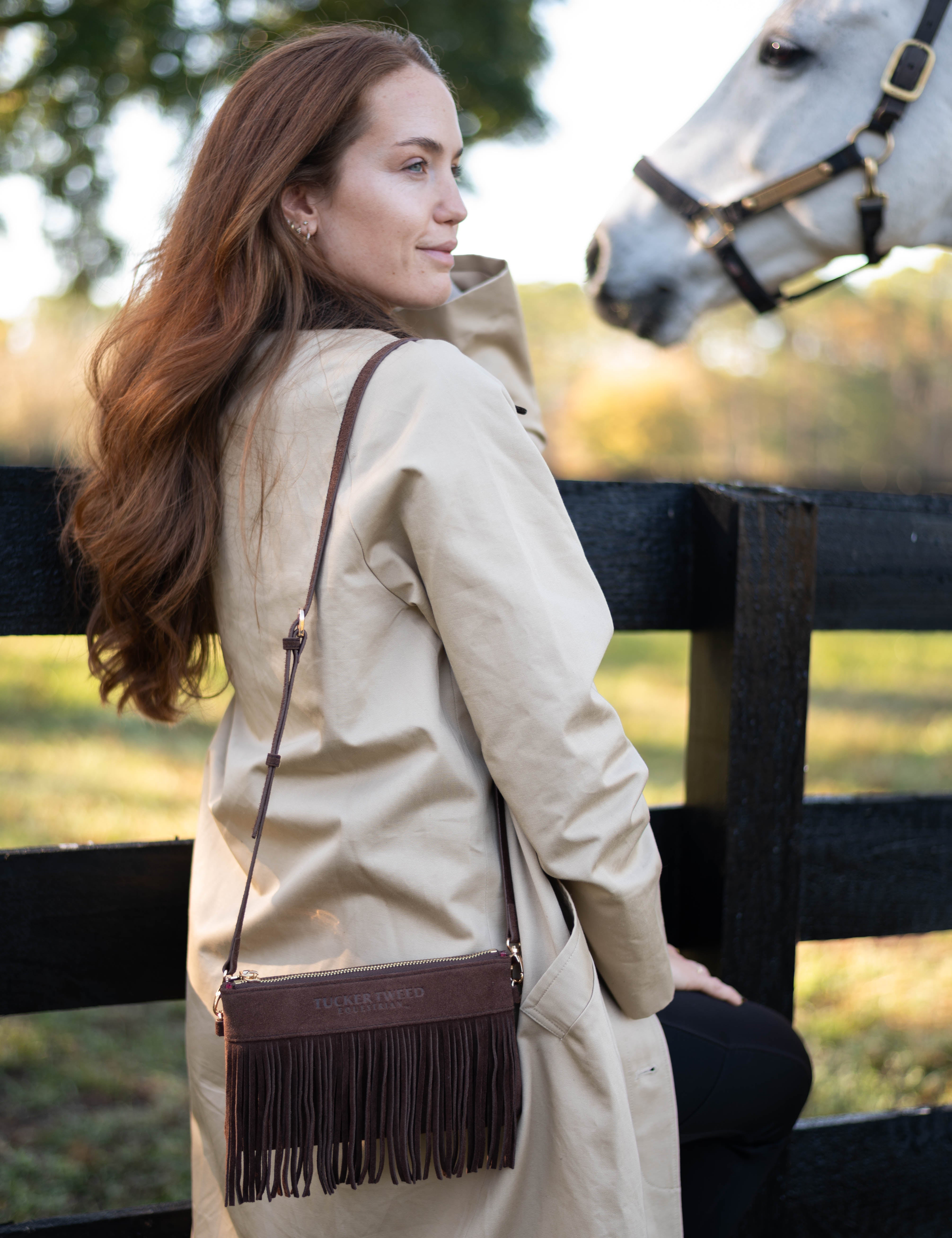 Tucker Tweed Wellington Wristlet Dark Chocolate Fringe LIMITED EDITION - Tucker Tweed Equestrian - Equiluxe Tack
