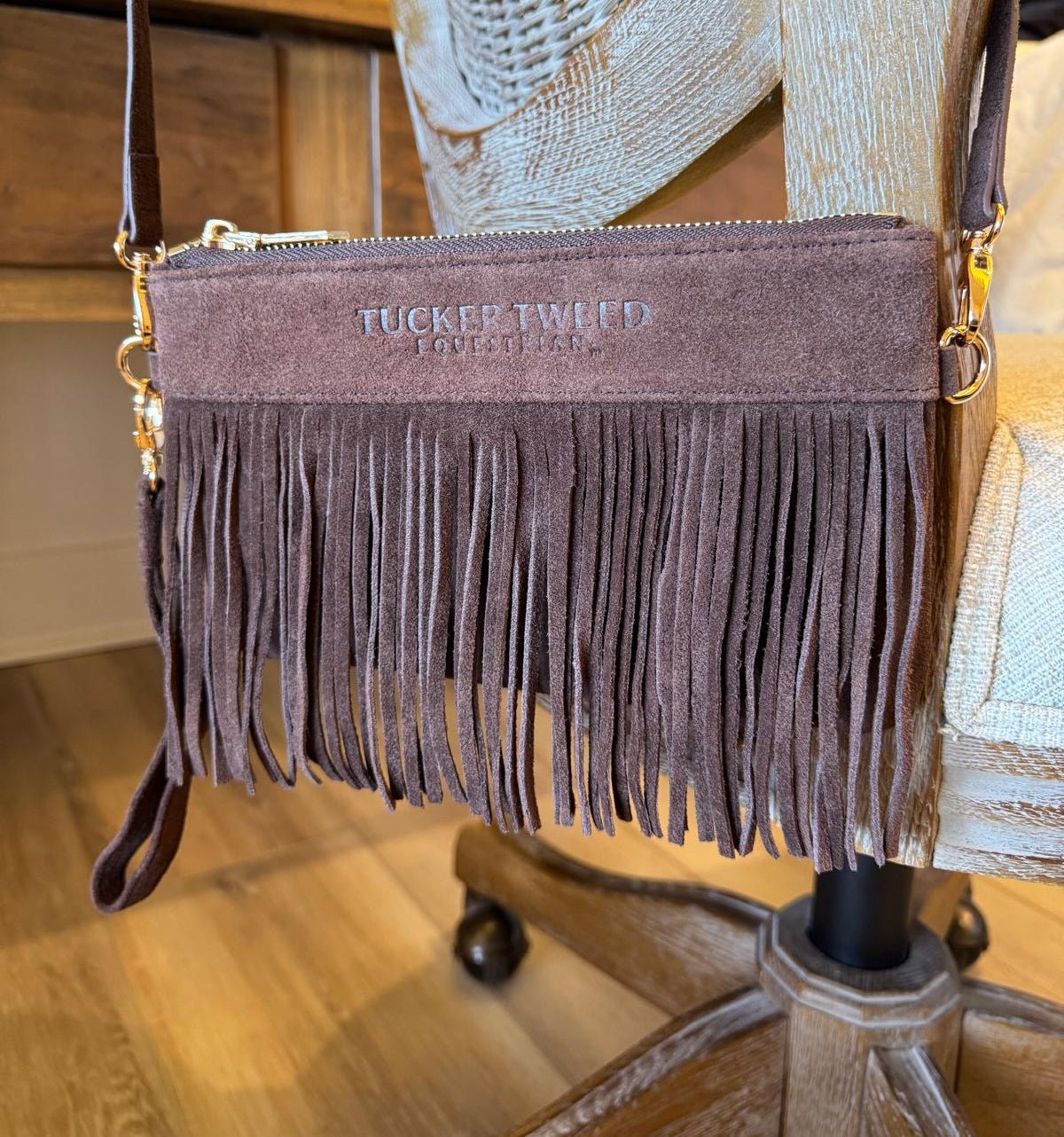 Tucker Tweed Wellington Wristlet Dark Chocolate Fringe LIMITED EDITION - Tucker Tweed Equestrian - Equiluxe Tack