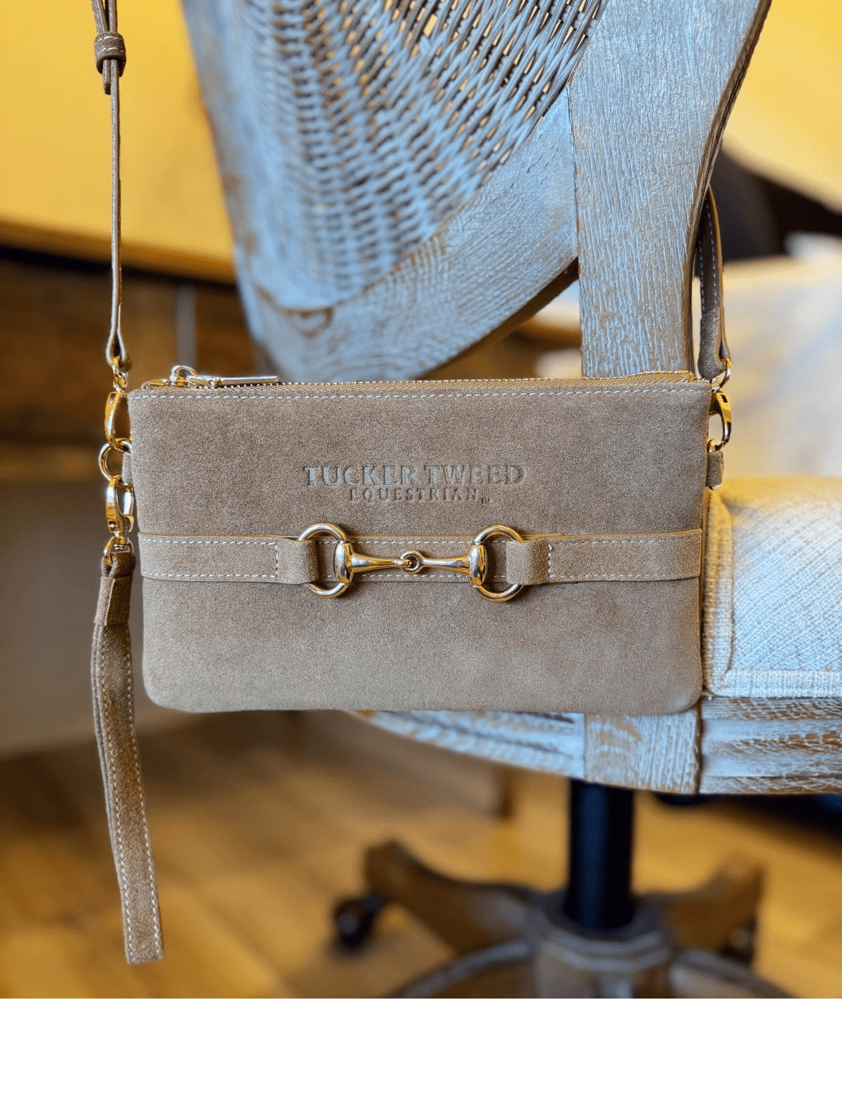 Tucker Tweed Wellington Wristlet Milk Chocolate Suede Edition - Tucker Tweed Equestrian - Equiluxe Tack