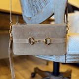 Tucker Tweed Wellington Wristlet Milk Chocolate Suede Edition - Tucker Tweed Equestrian - Equiluxe Tack