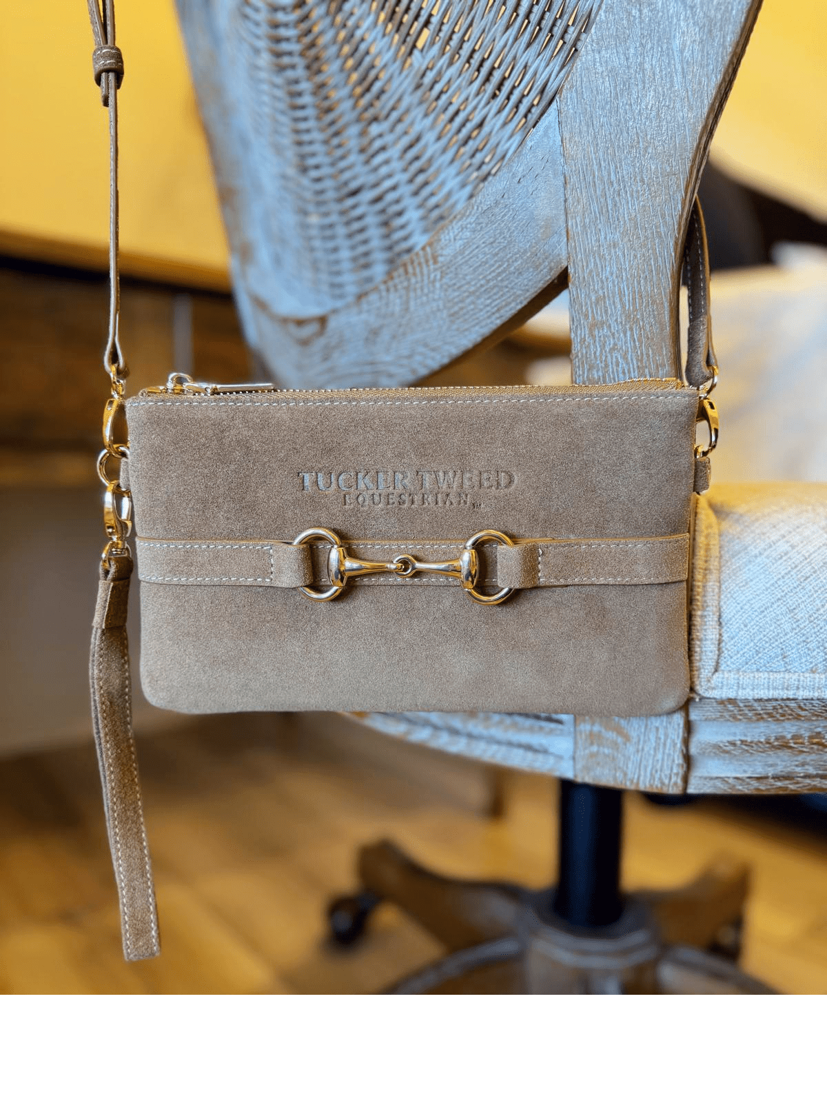 Tucker Tweed Wellington Wristlet Milk Chocolate Suede Edition - Tucker Tweed Equestrian - Equiluxe Tack