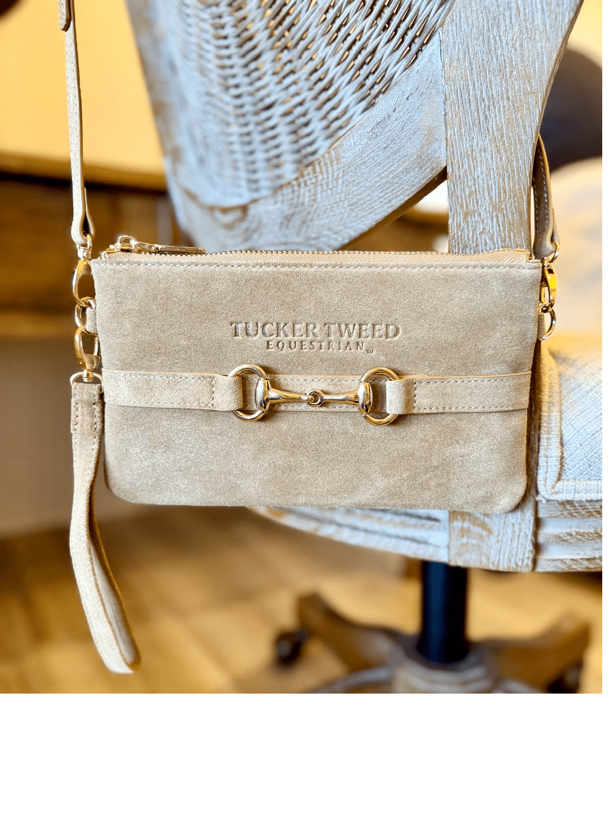 Tucker Tweed Wellington Wristlet Palomino Suede Edition - Tucker Tweed Equestrian - Equiluxe Tack