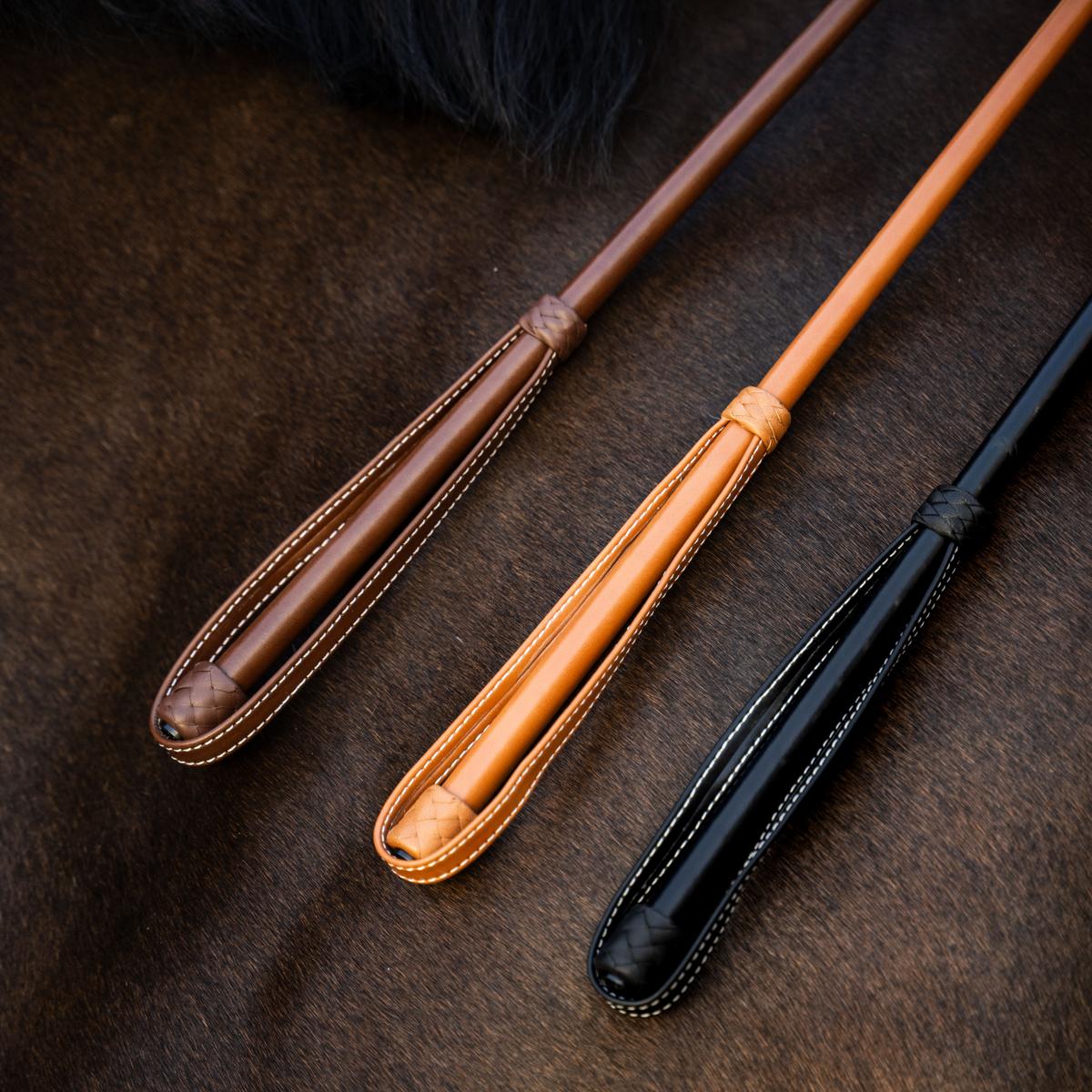 Velari Jumping Whip Classy Smooth Leather - Velari - Equiluxe Tack