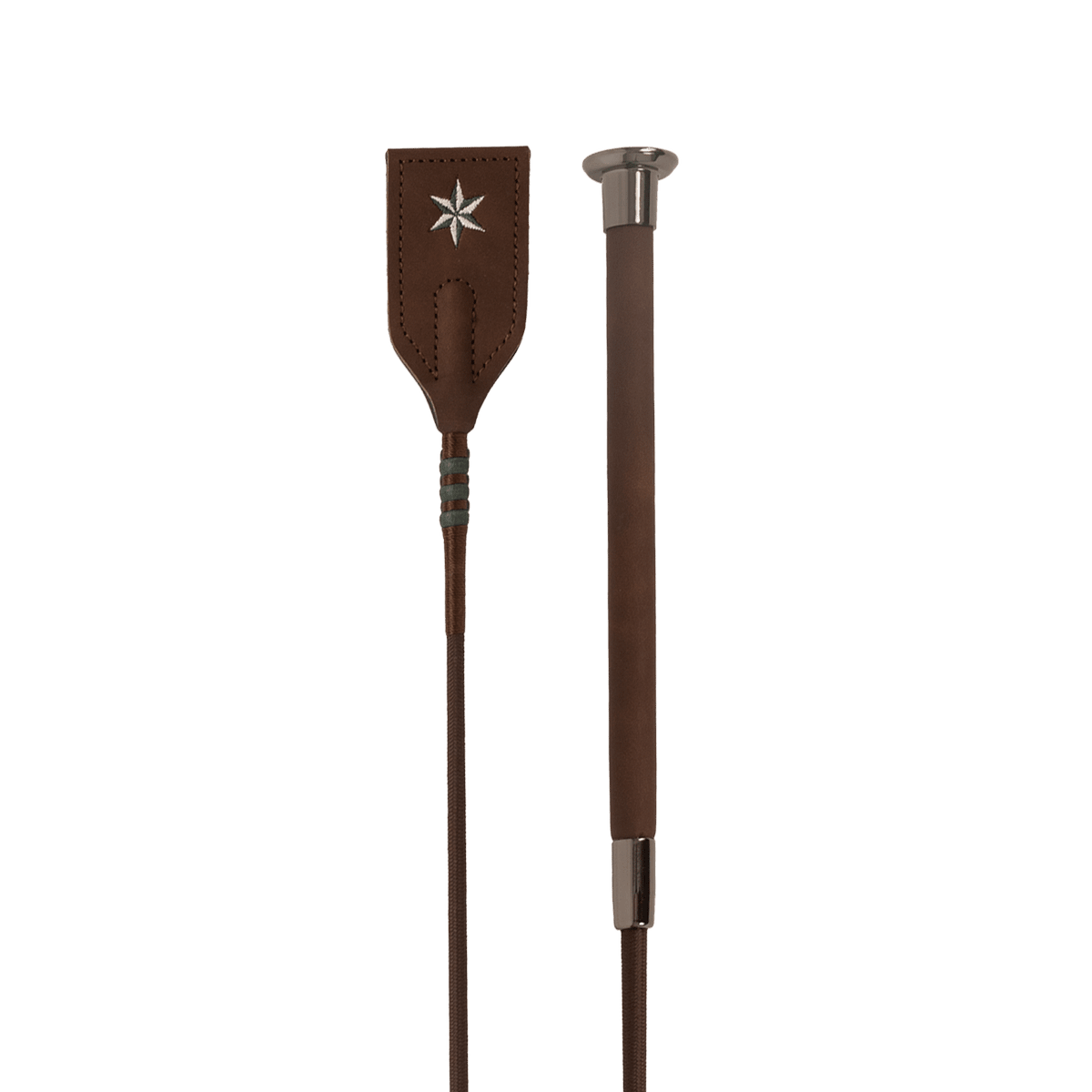 Velari Jumping Whip Guidance Leather Grip - Velari - Equiluxe Tack