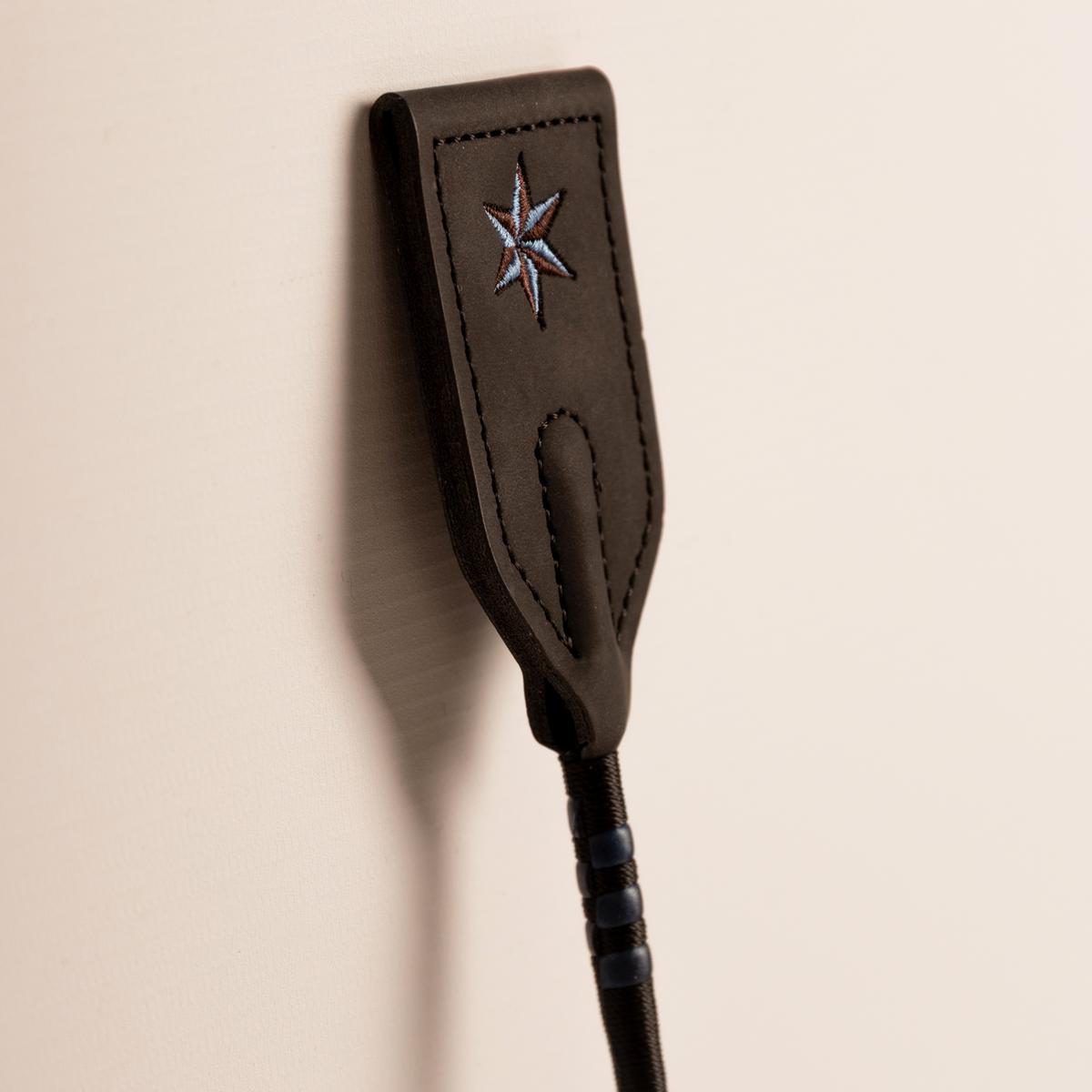 Velari Jumping Whip Guidance Leather Grip - Velari - Equiluxe Tack