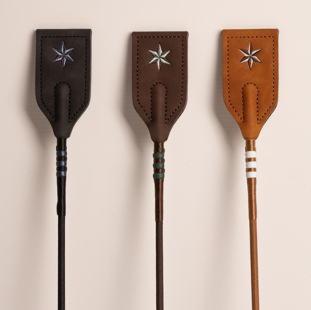 Velari Jumping Whip Guidance Leather Grip - Velari - Equiluxe Tack