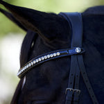 Wave Snap Browband with Clear Rivet Crystals - Halter Ego® - Equiluxe Tack