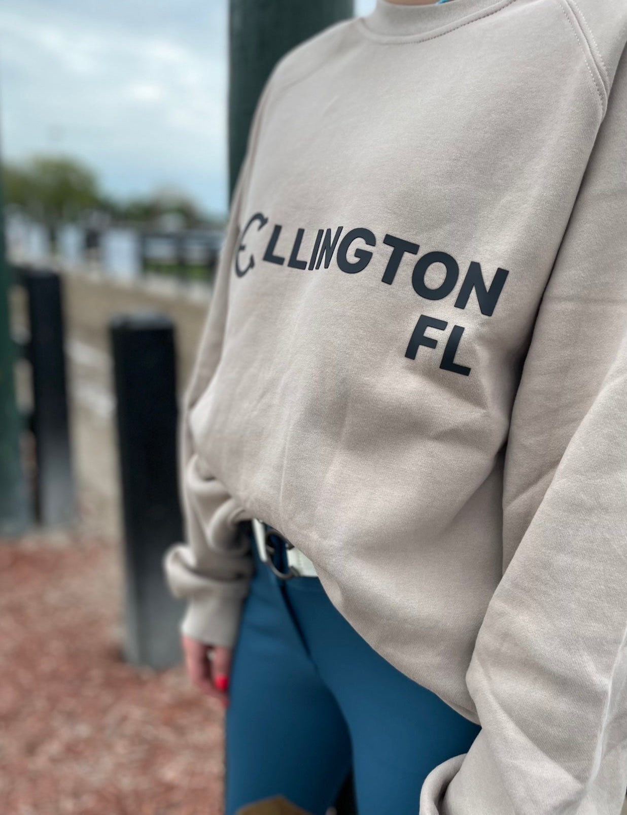 WELLINGTON Sweartshirt Hoodie Beige - Equestrian Club - Equiluxe Tack