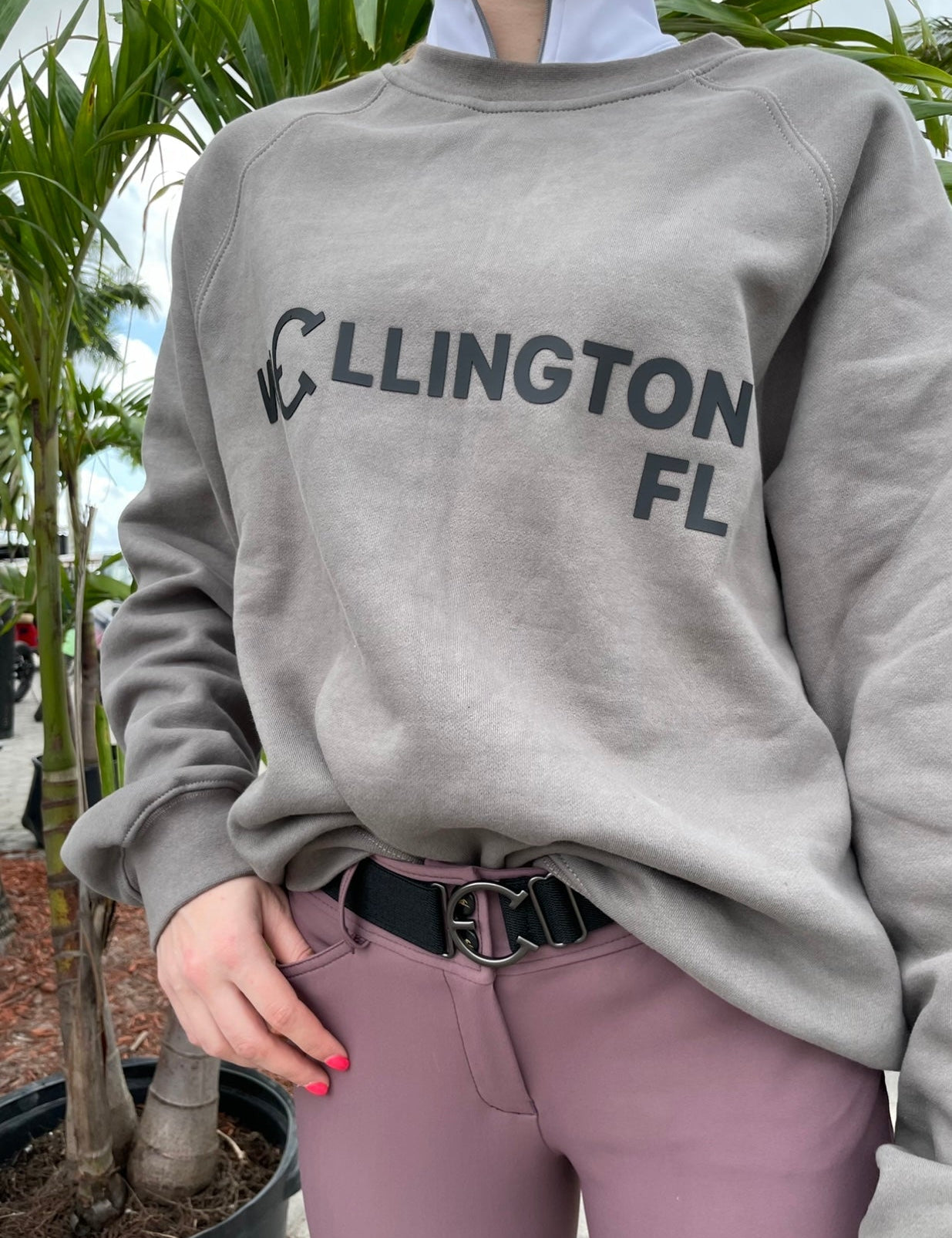 WELLINGTON Sweartshirt Hoodie Taupe - Equestrian Club - Equiluxe Tack